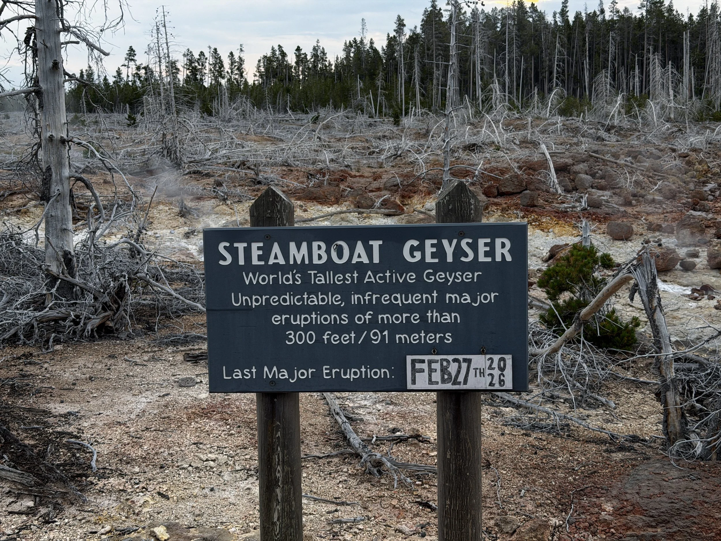 Steamboat Geyser Norris Geyser Basin Trail Yellowstone National Park Wyoming