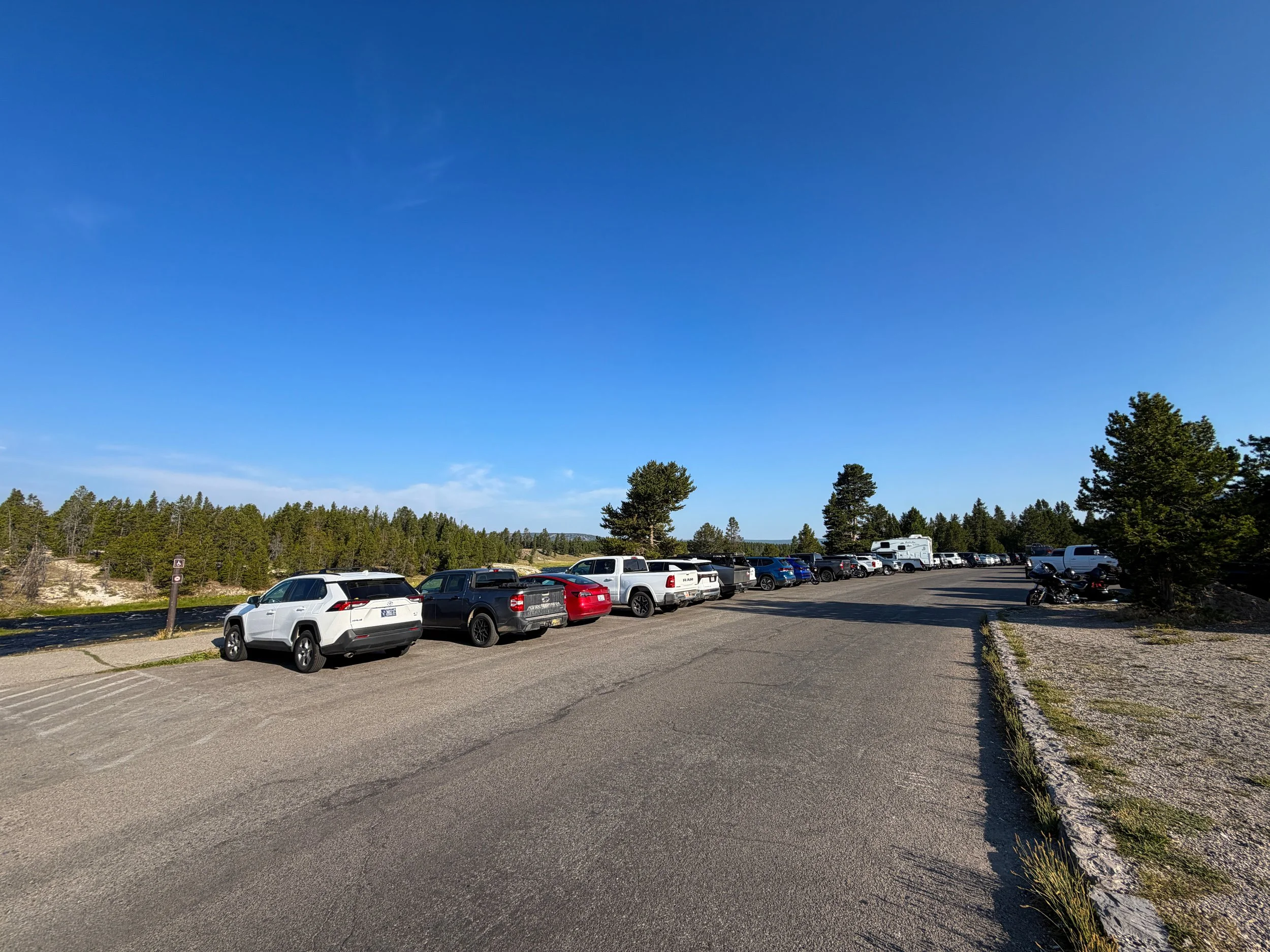 Midway Geyser Basin Trailhead Parking Yellowstone National Park Wyoming