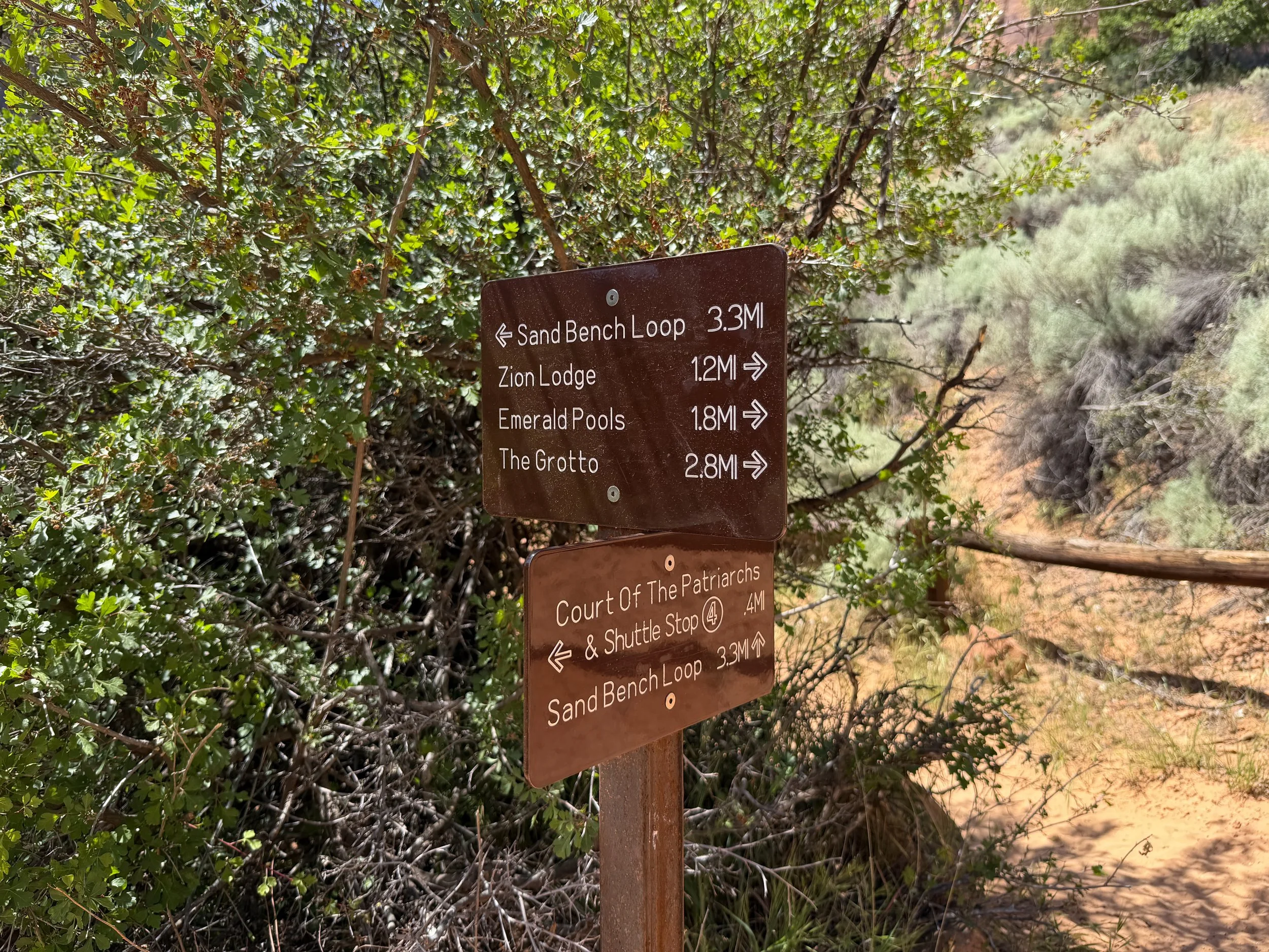 Sand Bench Trail Zion National Park Utah