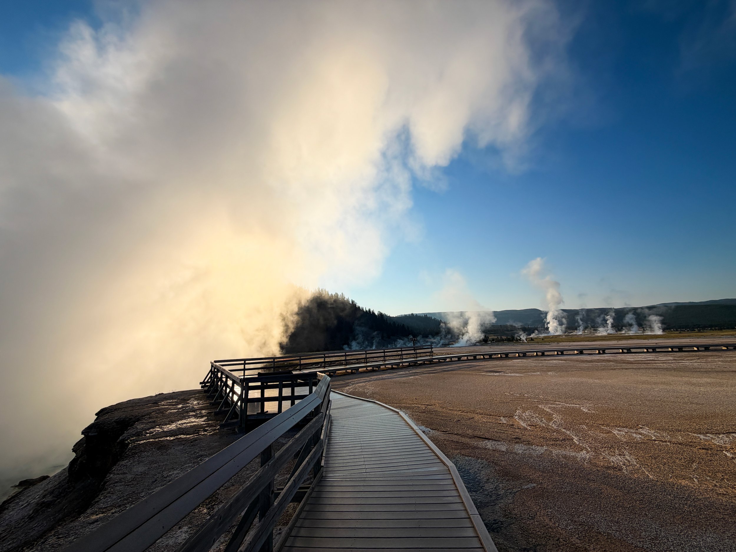 Grand Prismatic Spring Trail Yellowstone National Park Wyoming
