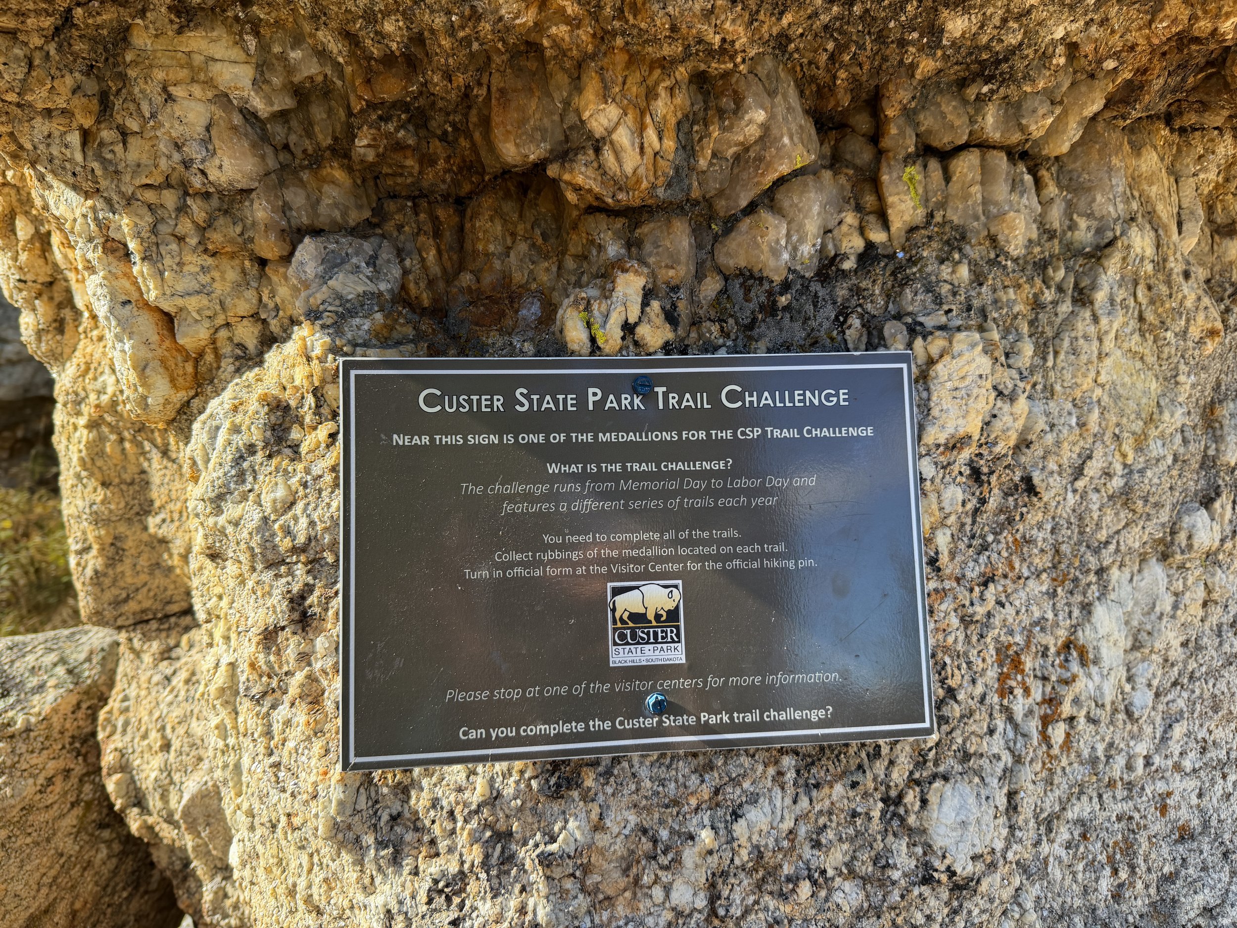 End of Cathedral Spires Trail Custer State Park Black Hills South Dakota