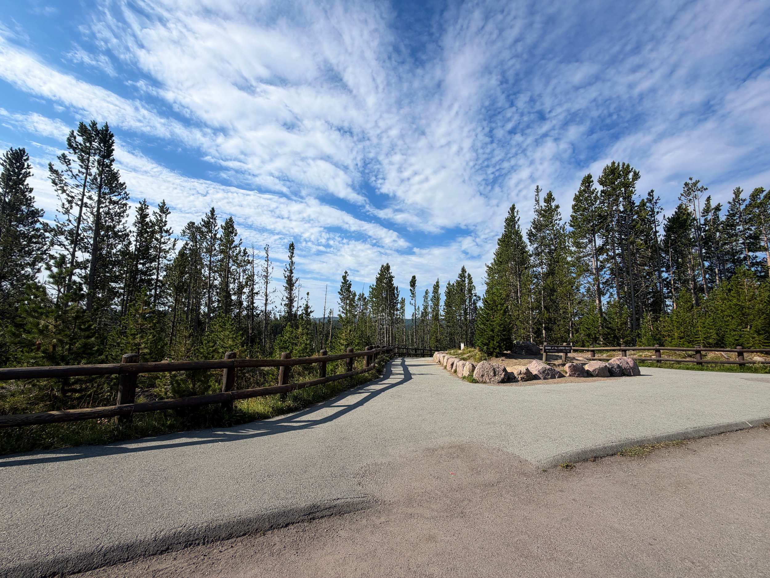 Brink of the Lower Falls Trailhead Yellowstone National Park Wyoming