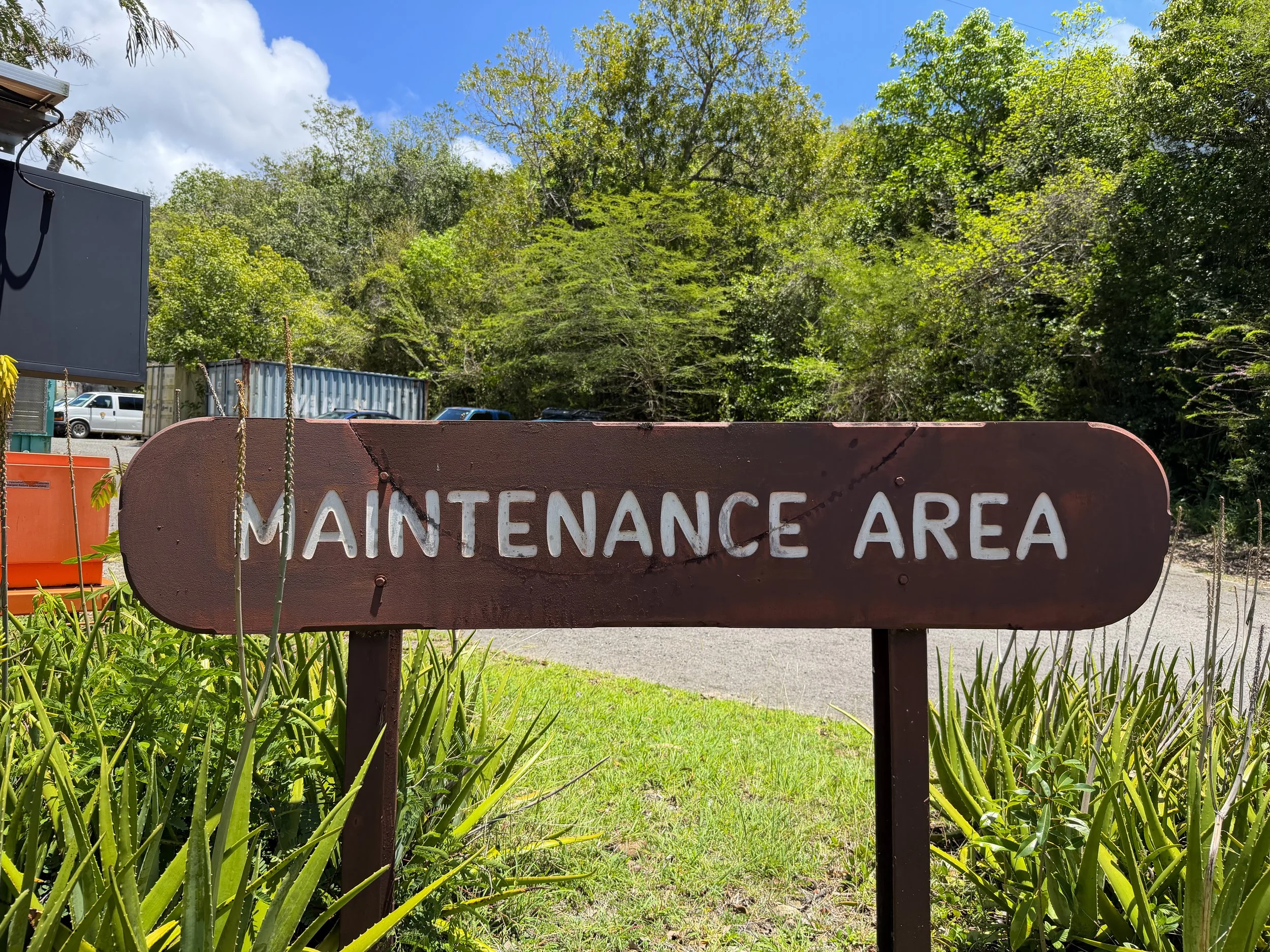 Walking to the Caneel Hill Trailhead Virgin Islands National Park