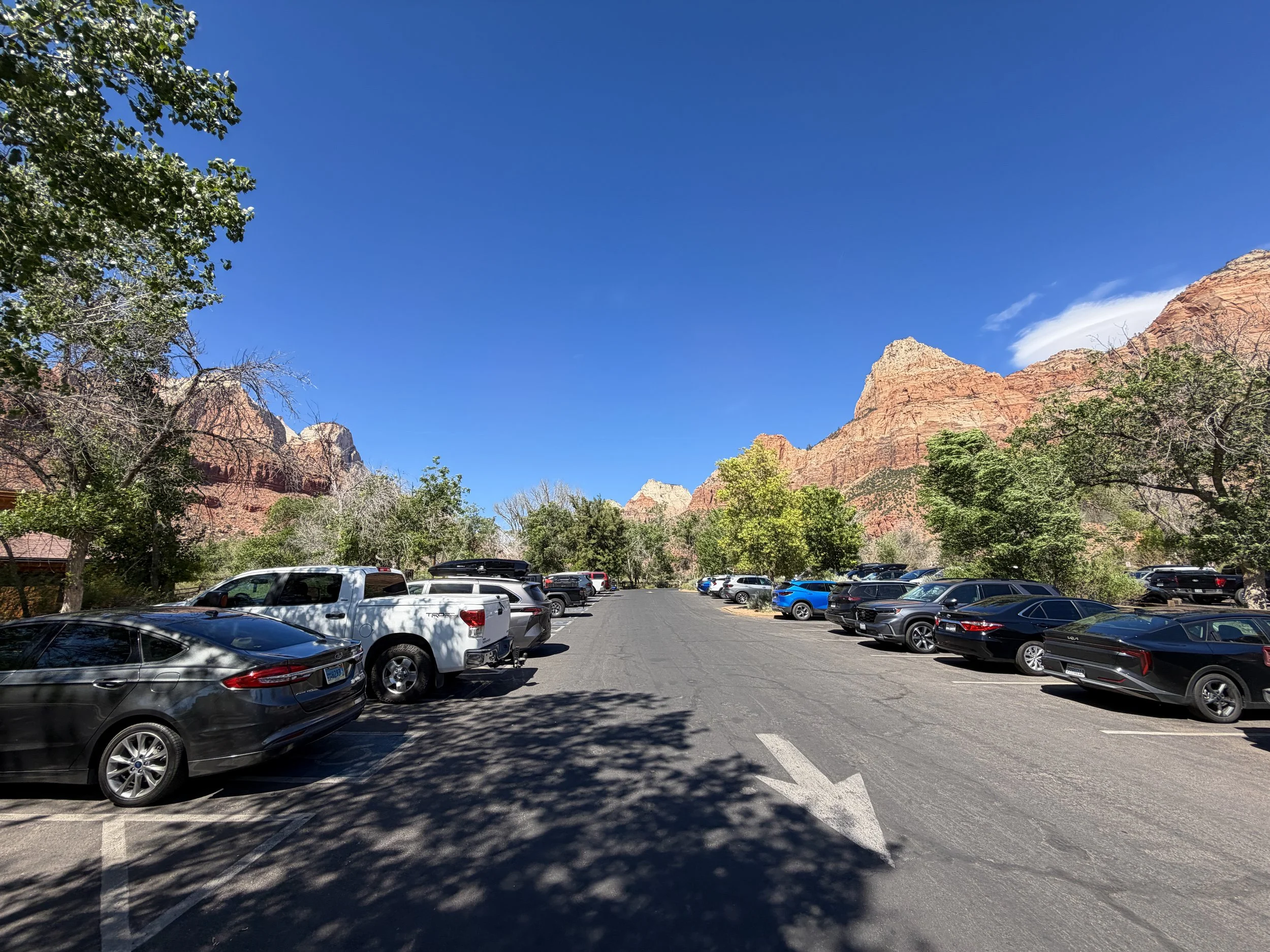 Parus Trailhead Parking Zion National Park Utah