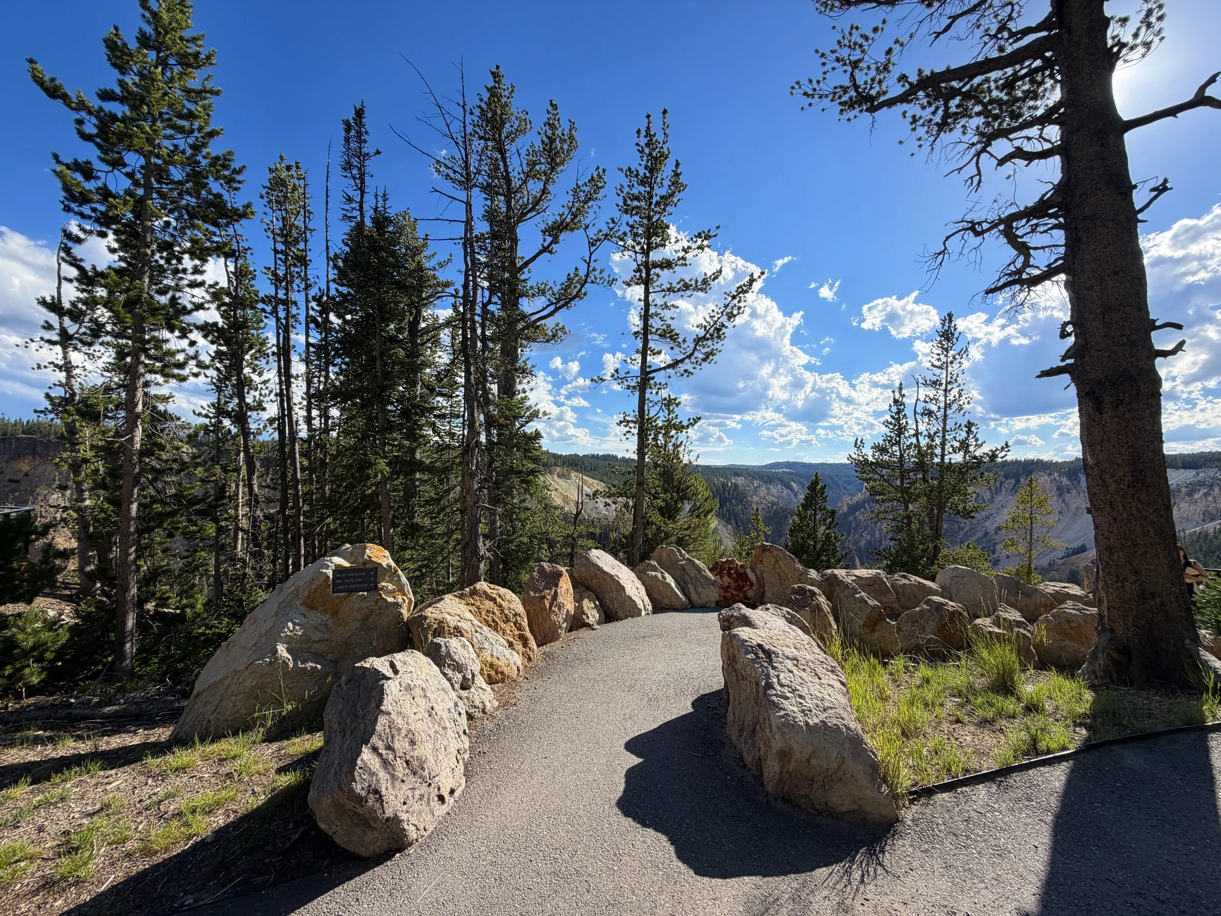 Middle Overlook Inspiration Point North Rim Trail Yellowstone National Park Wyoming