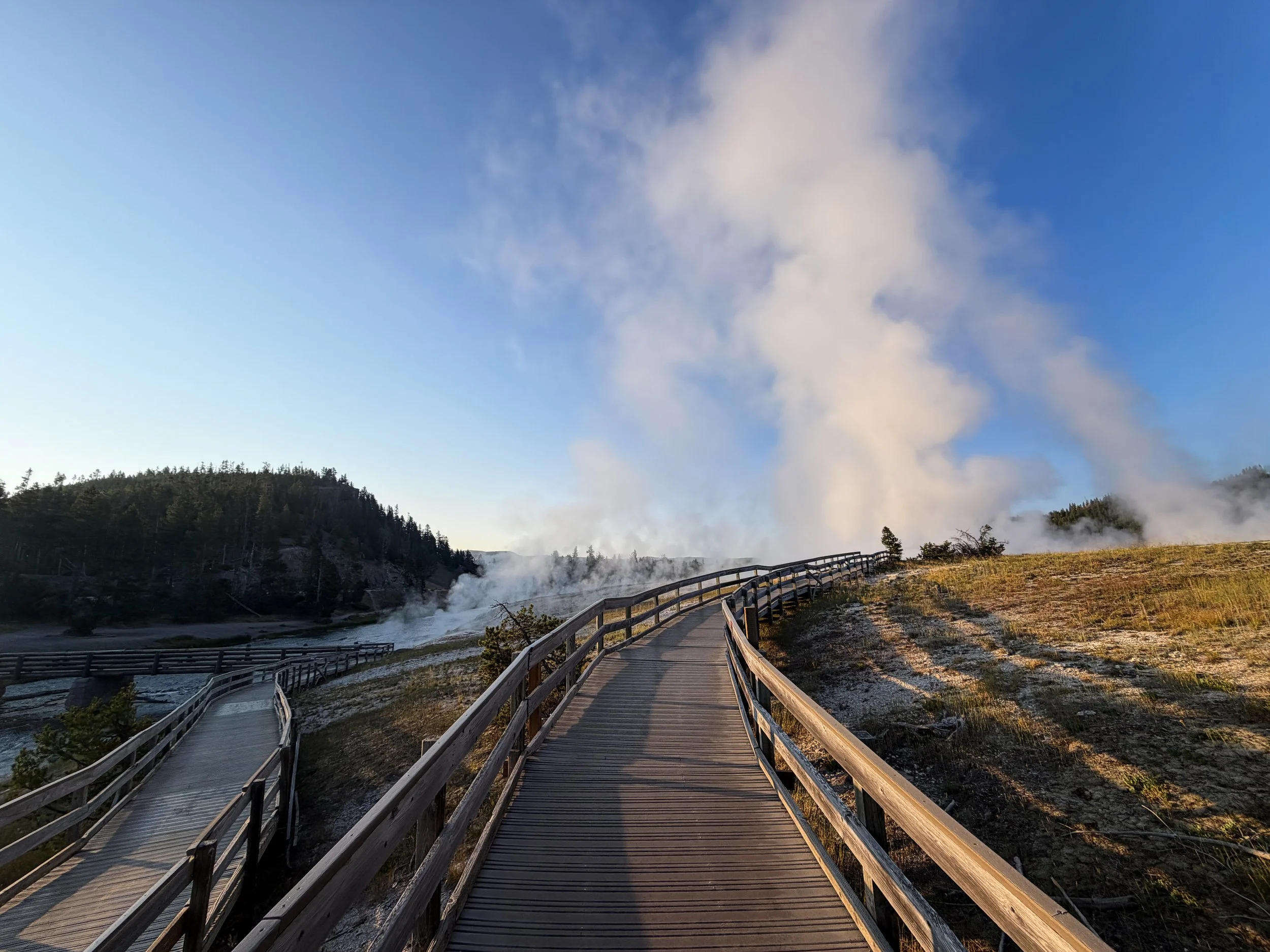 Midway Geyser Basin Trail Yellowstone National Park Wyoming