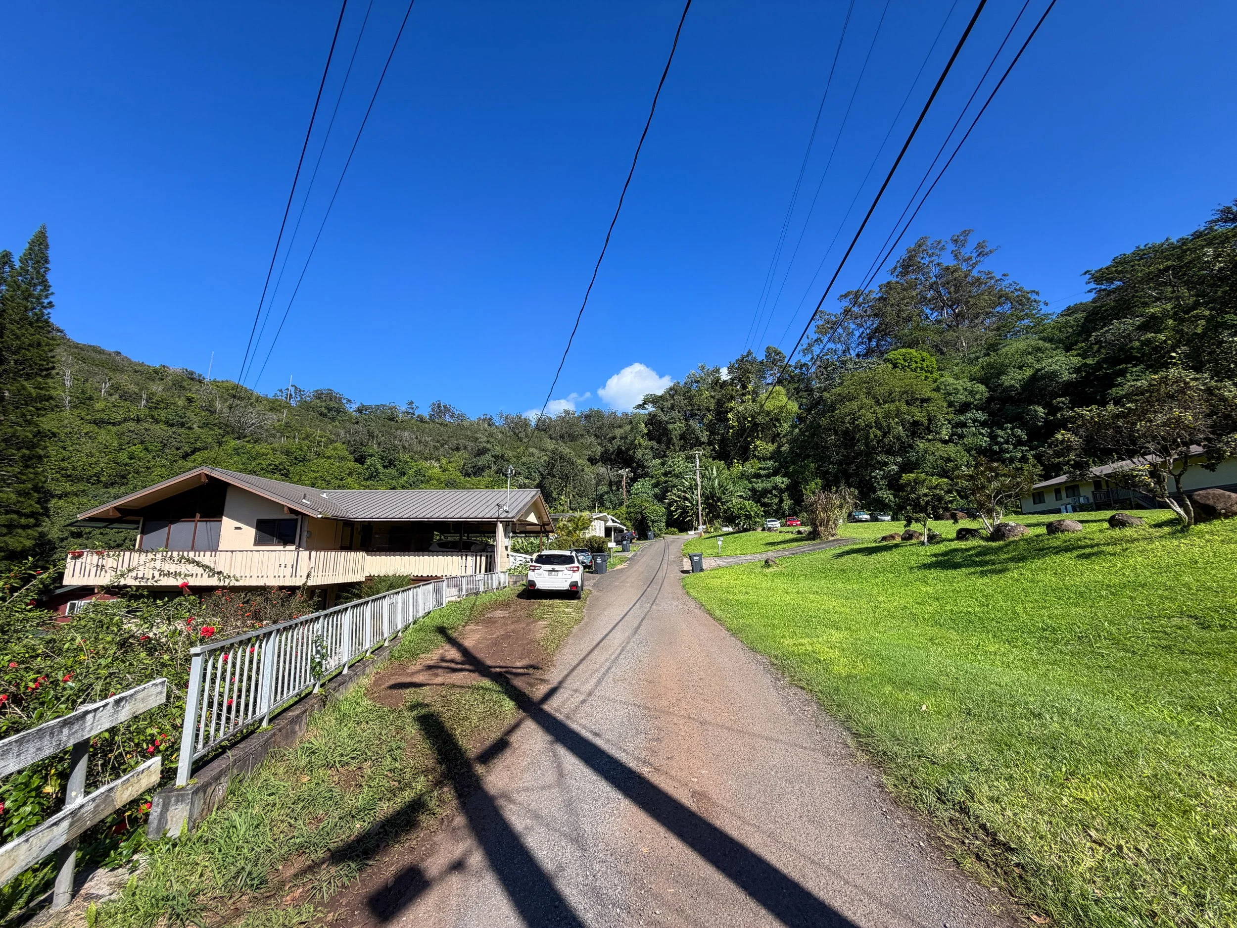 Walking to the Kaau Crater Trailhead Oahu Hawaii