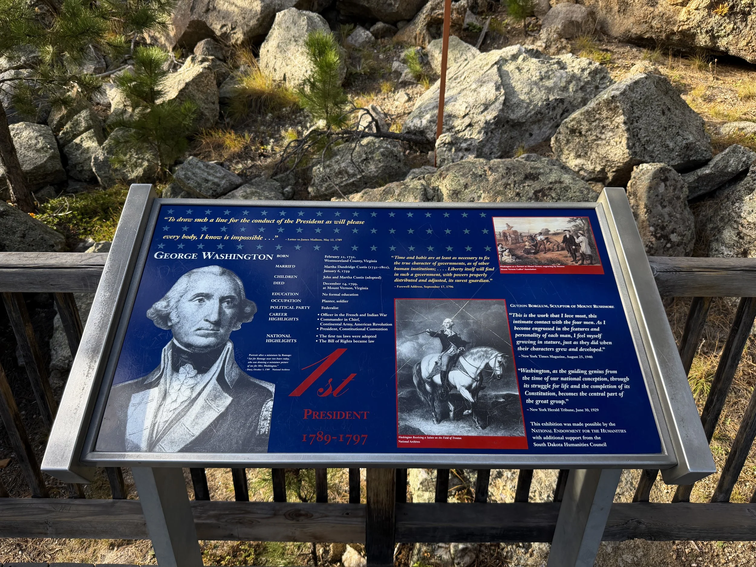 Presidential Trail Boardwalk Mount Rushmore National Memorial Black Hills South Dakota