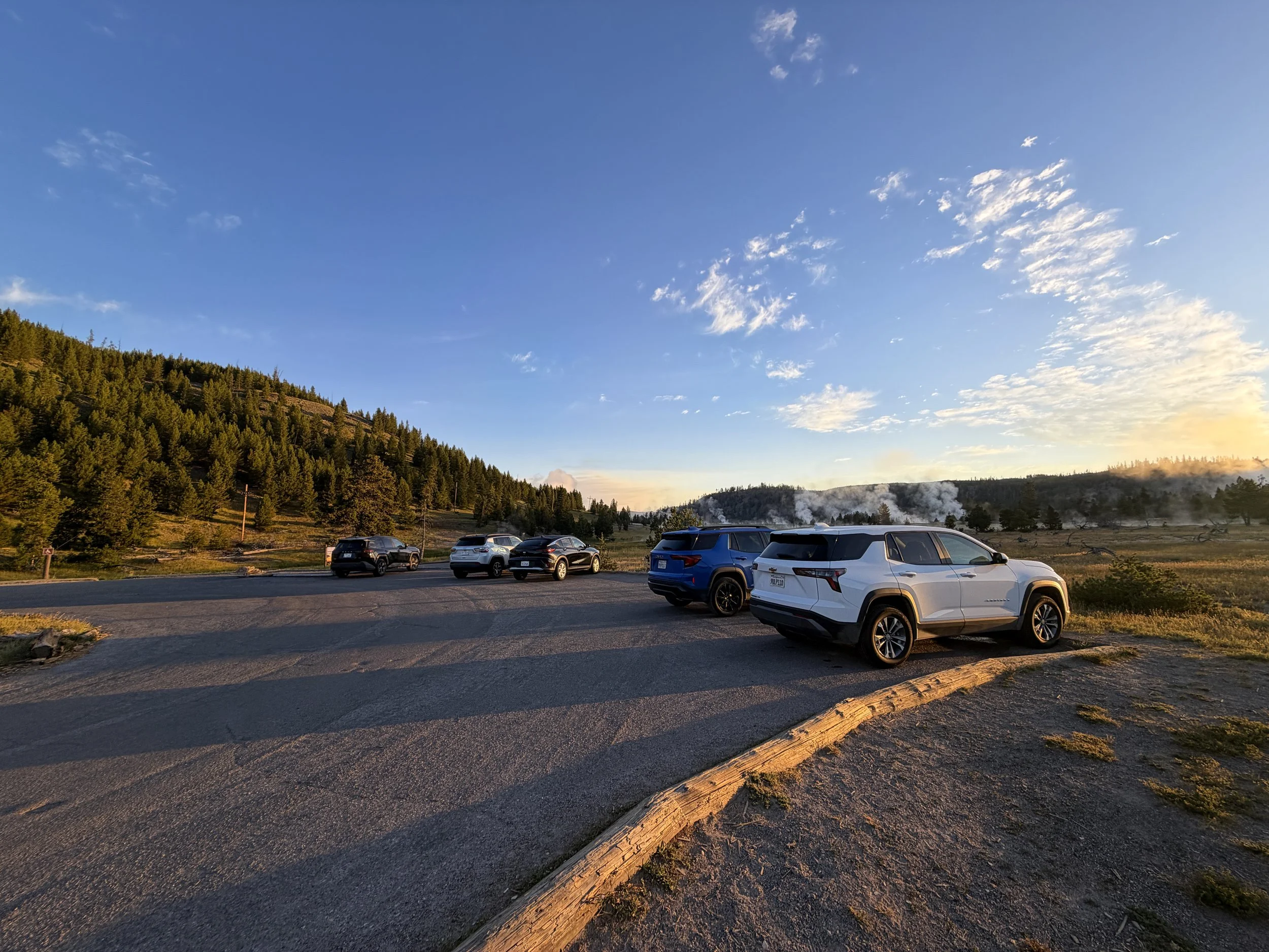 Grand Prismatic Spring Overlook Trailhead Parking Yellowstone National Park Wyoming