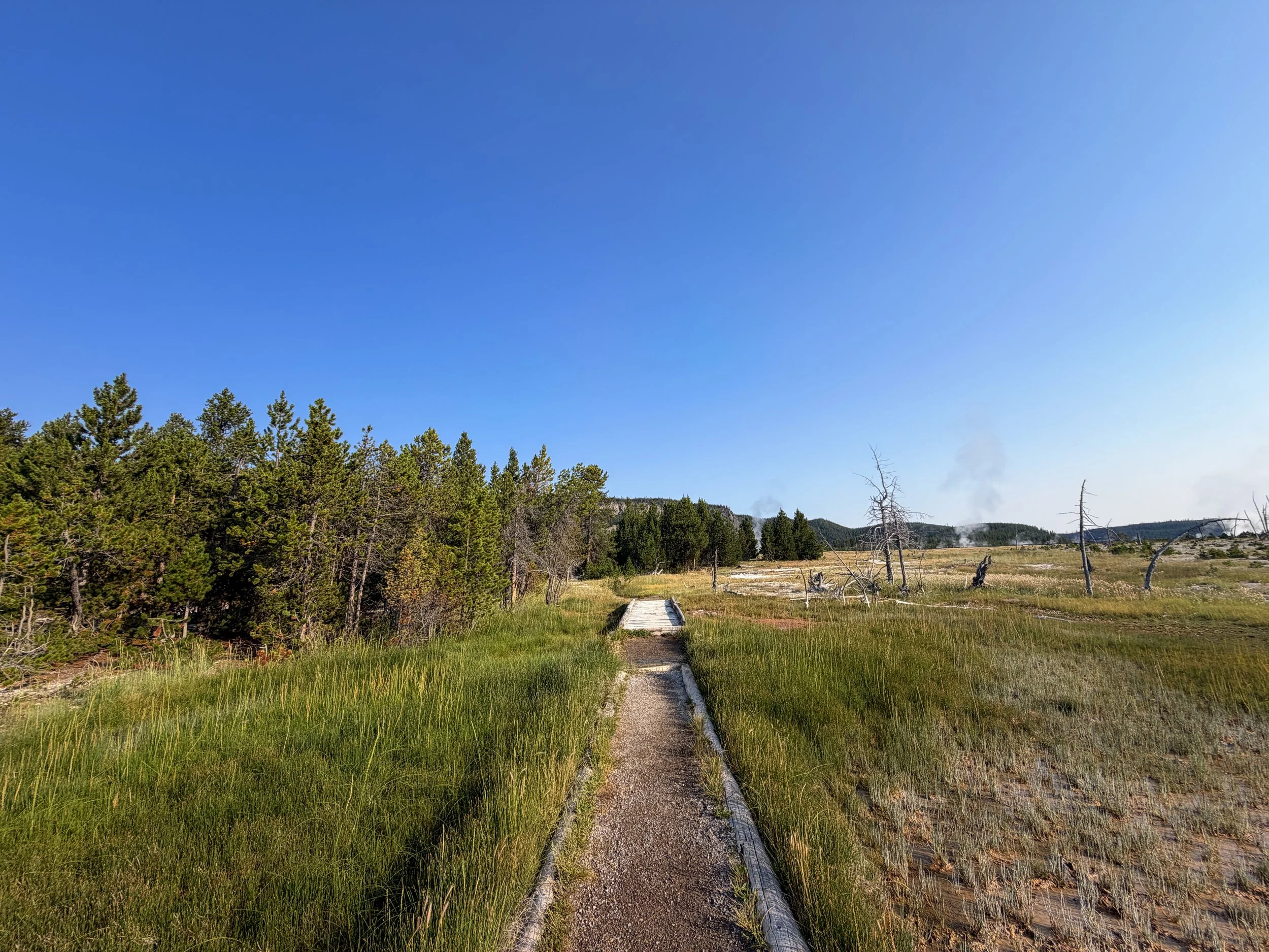 Mystic Falls Trail Yellowstone National Park Wyoming