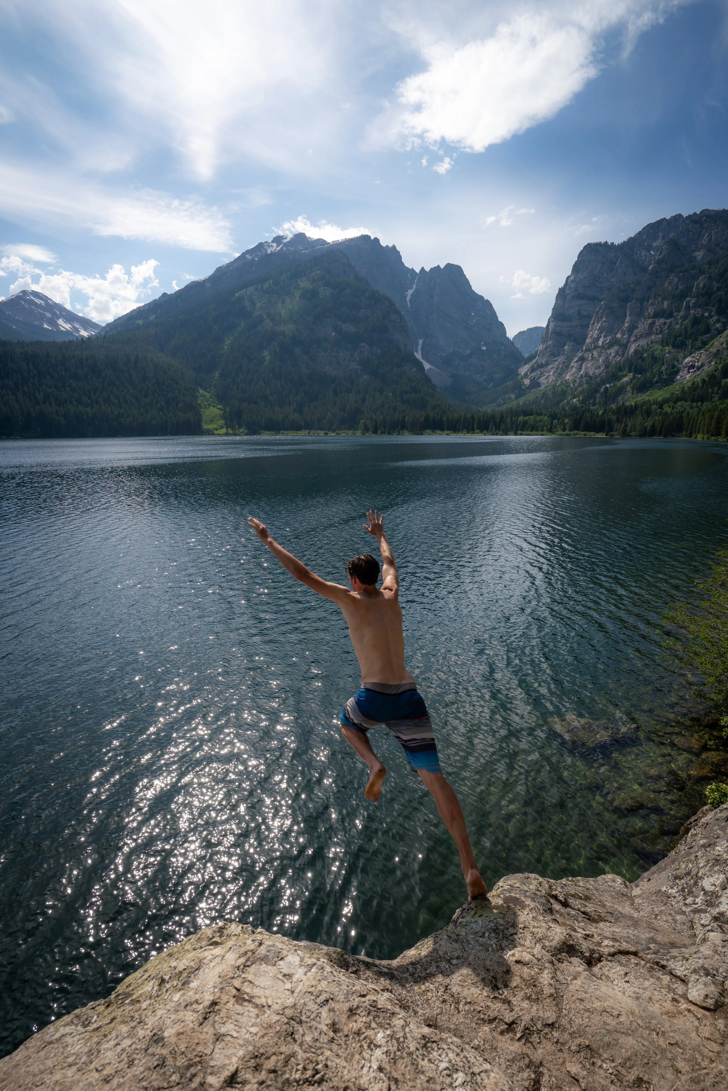 Hiking to the Phelps Lake Jumping Rock in Grand Teton National Park