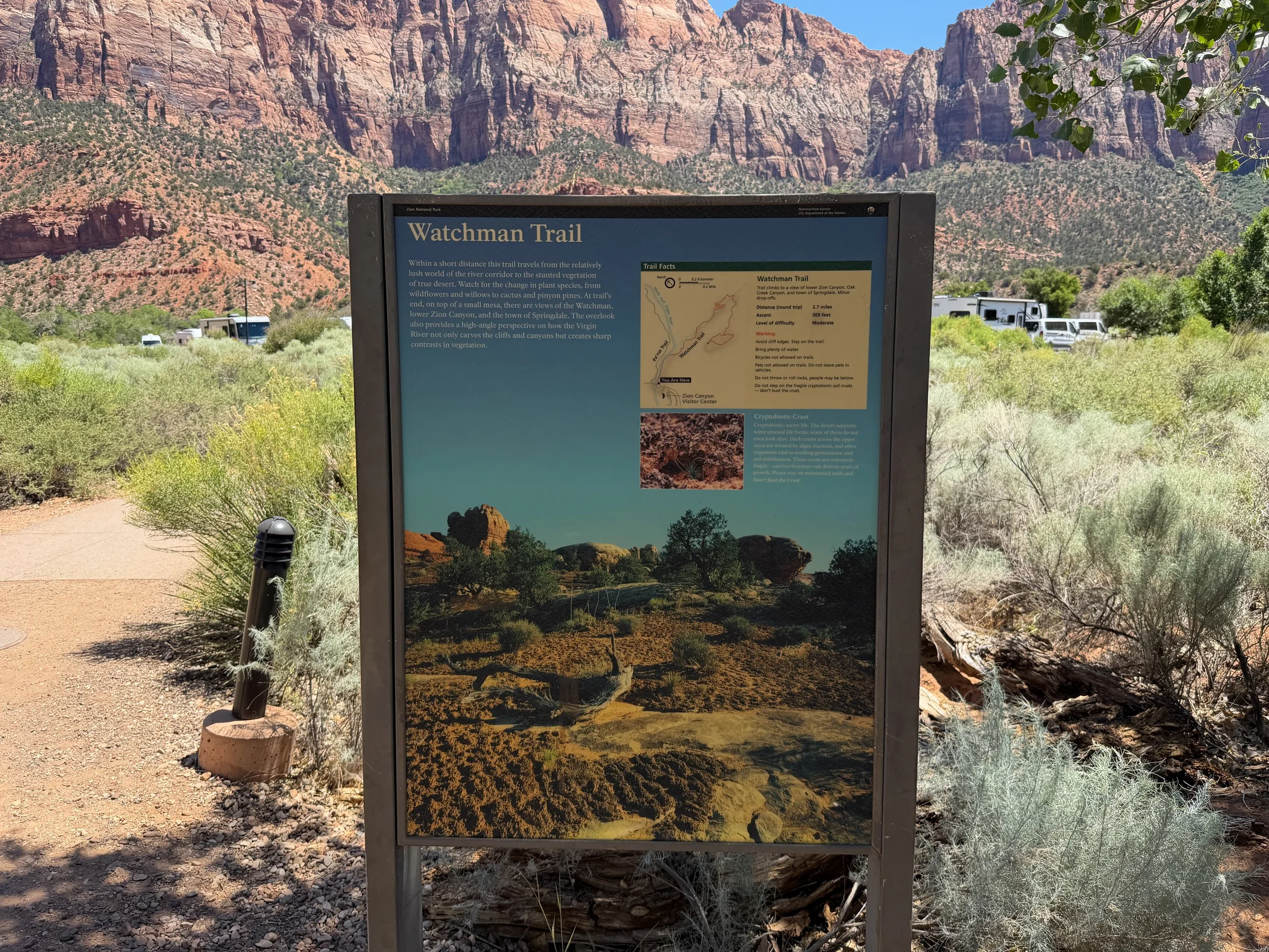 Watchman Trailhead Zion National Park Utah