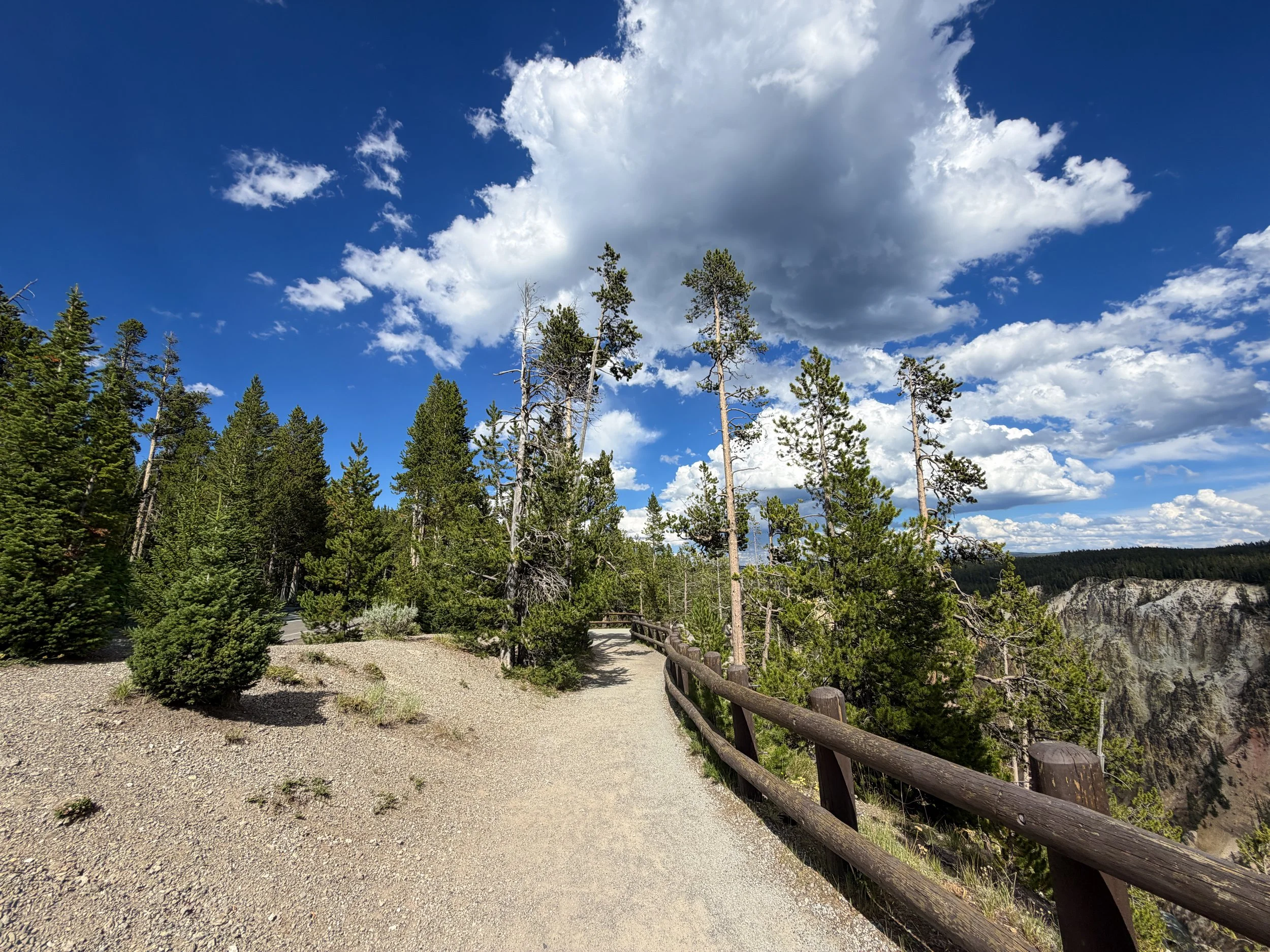 North Rim Hike Yellowstone National Park Wyoming