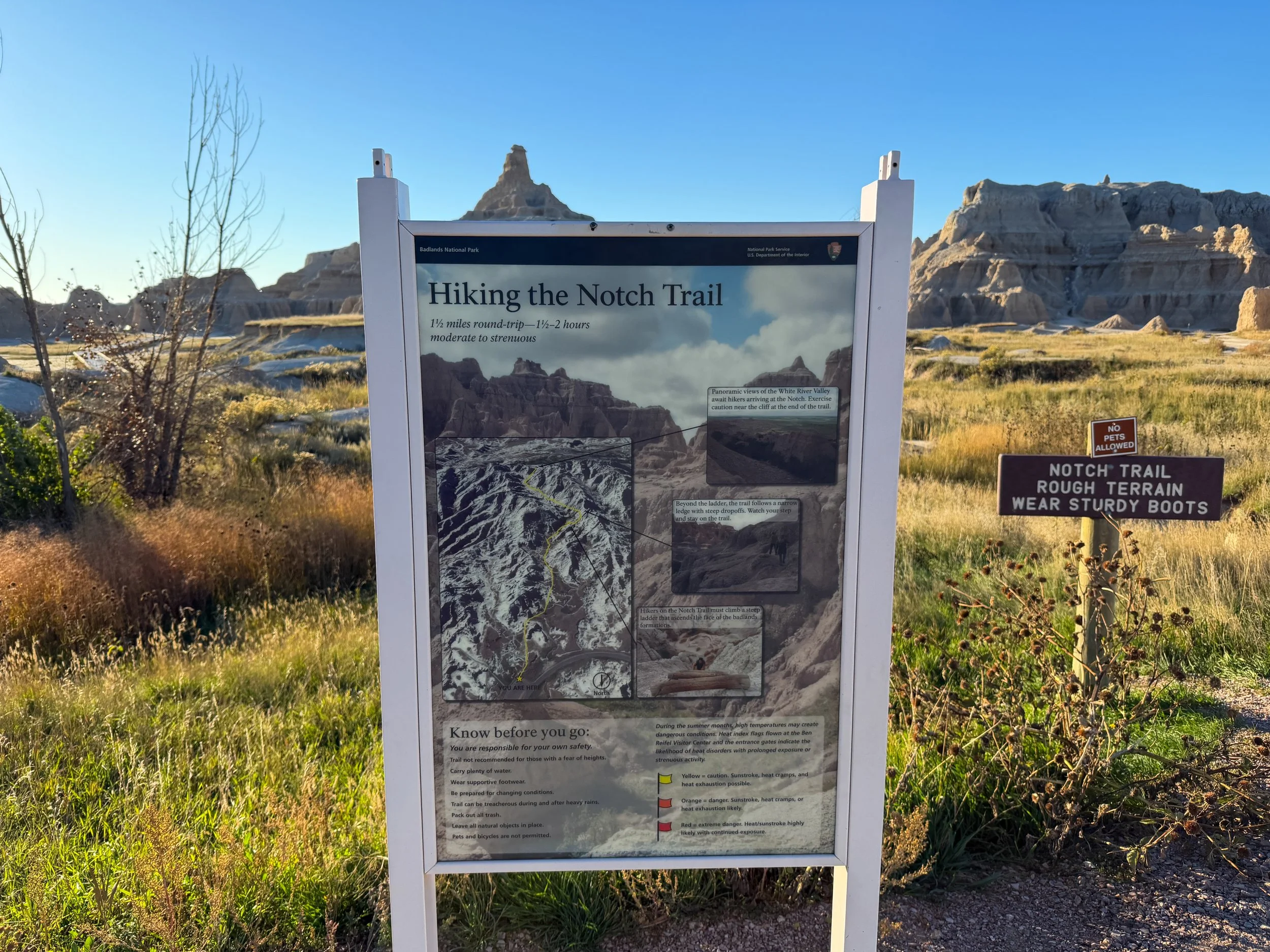 Notch Trailhead Badlands National Park South Dakota