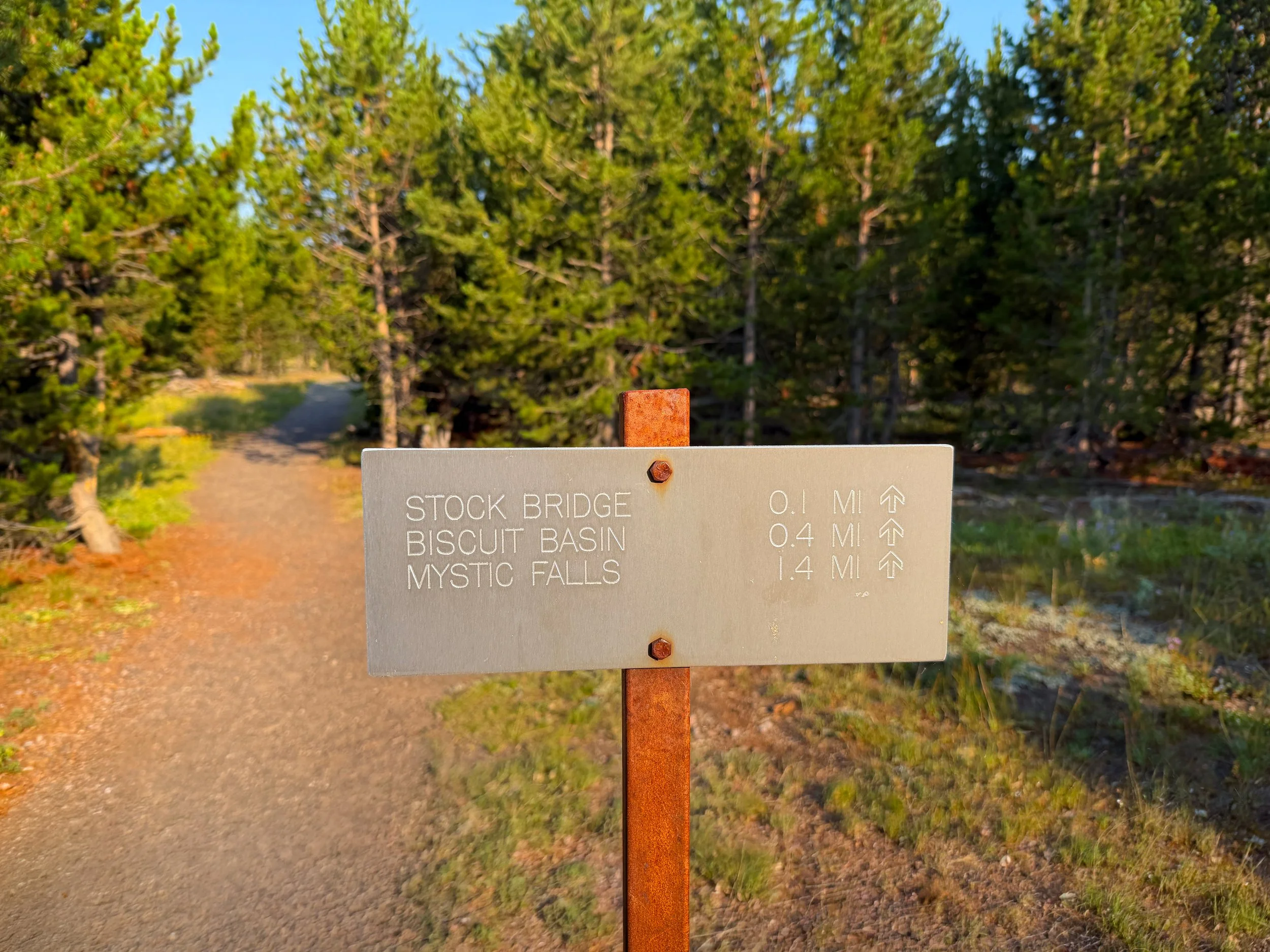 Mystic Falls Trailhead Yellowstone National Park Wyoming