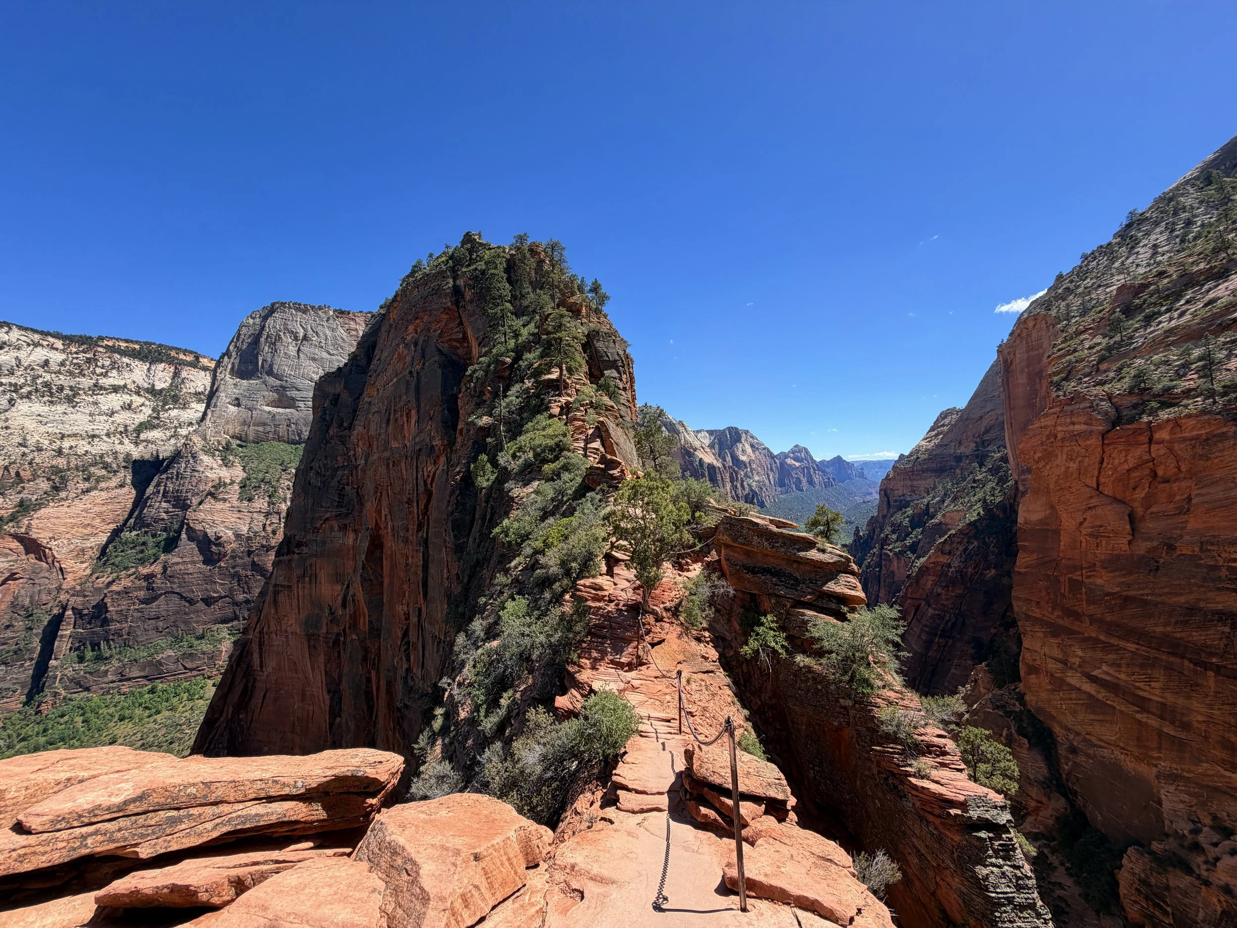 Angels Landing Hike Chains Zion National Park Utah