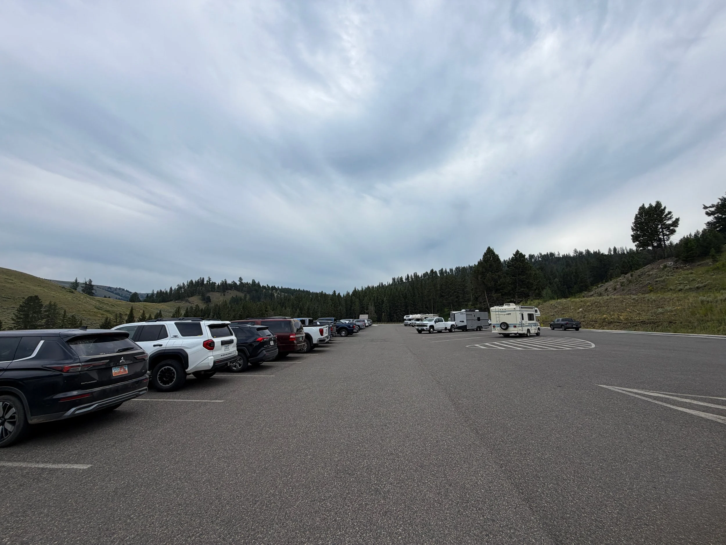 Tower Falls Trailhead Parking Yellowstone National Park Wyoming