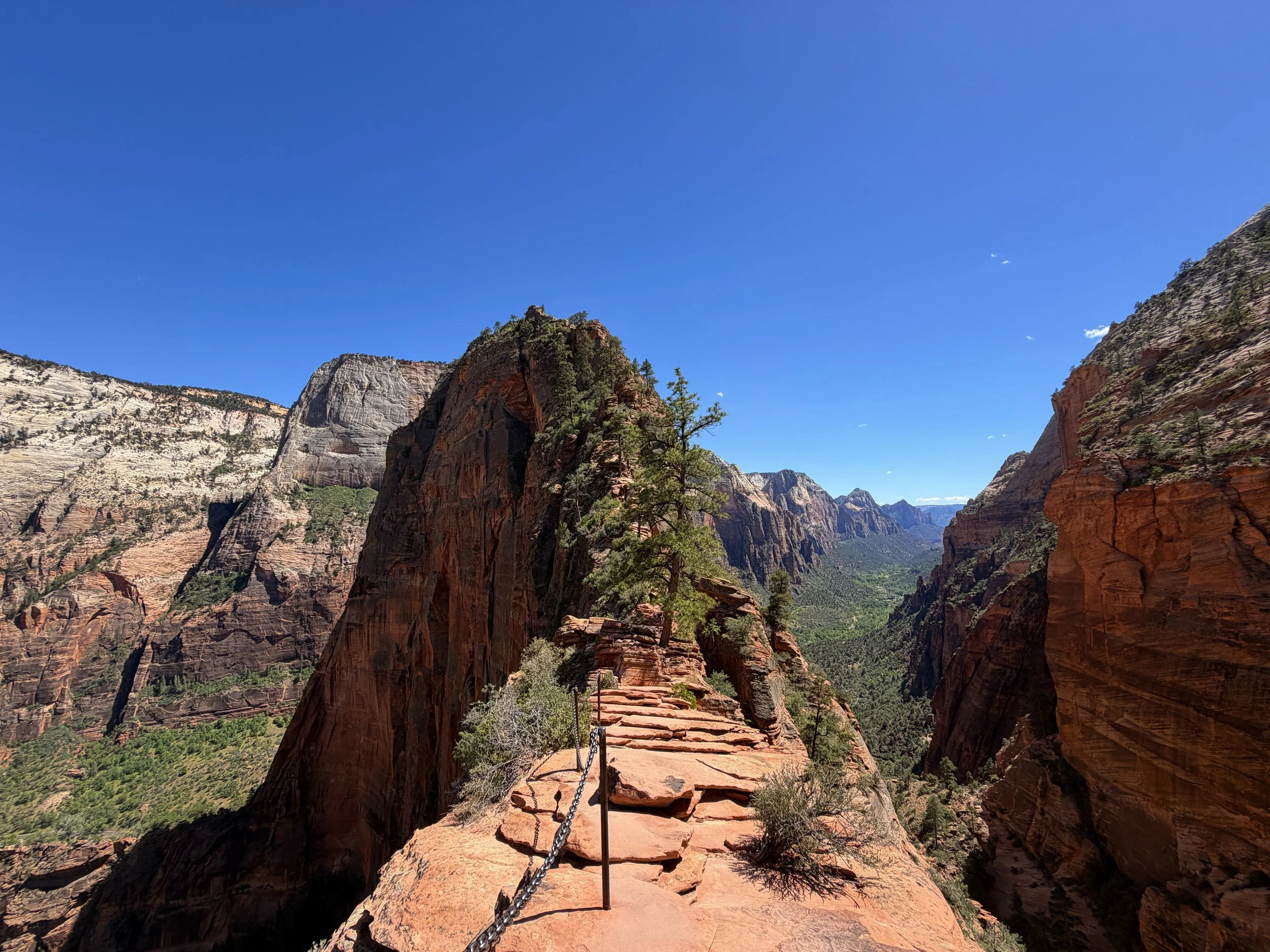 Angels Landing Hike Chains Zion National Park Utah