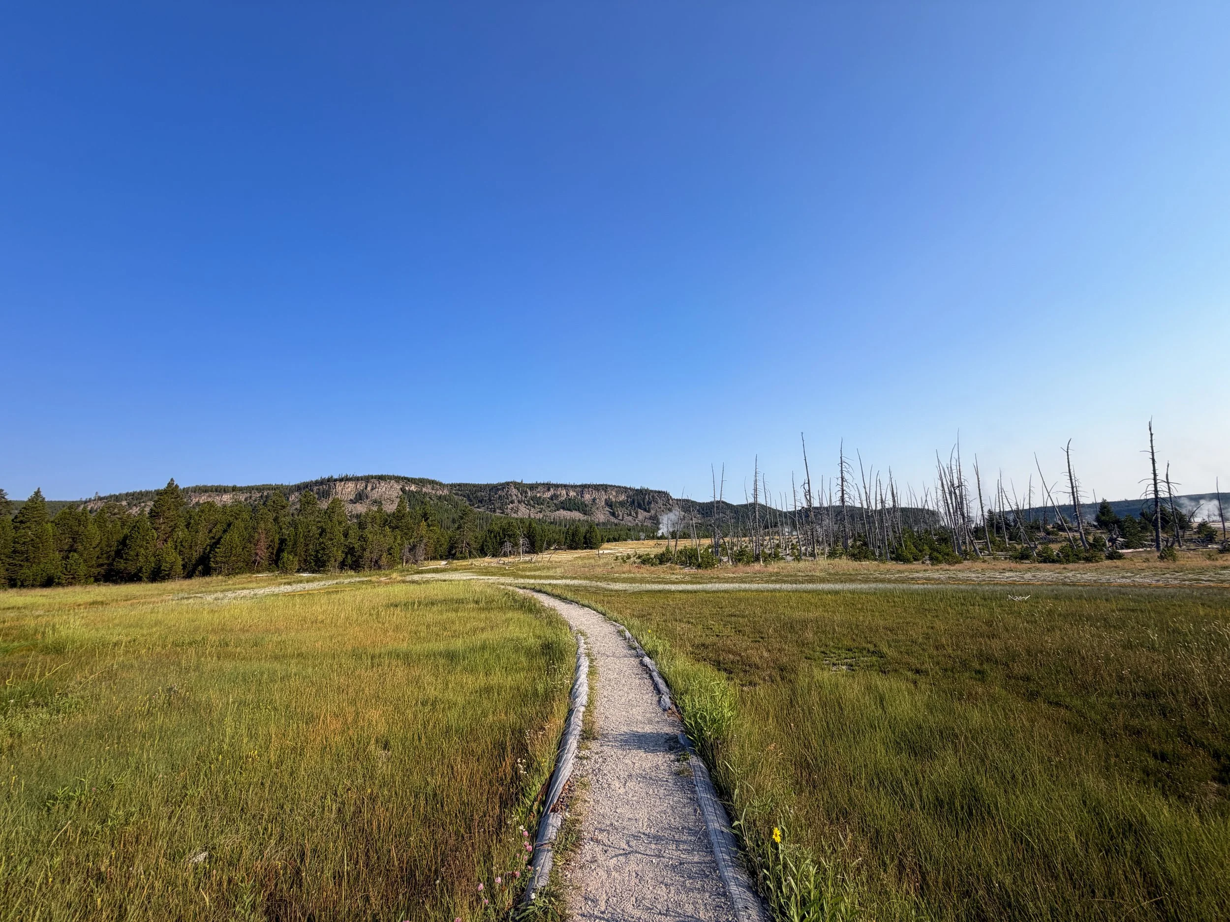 Mystic Falls Trail Yellowstone National Park Wyoming