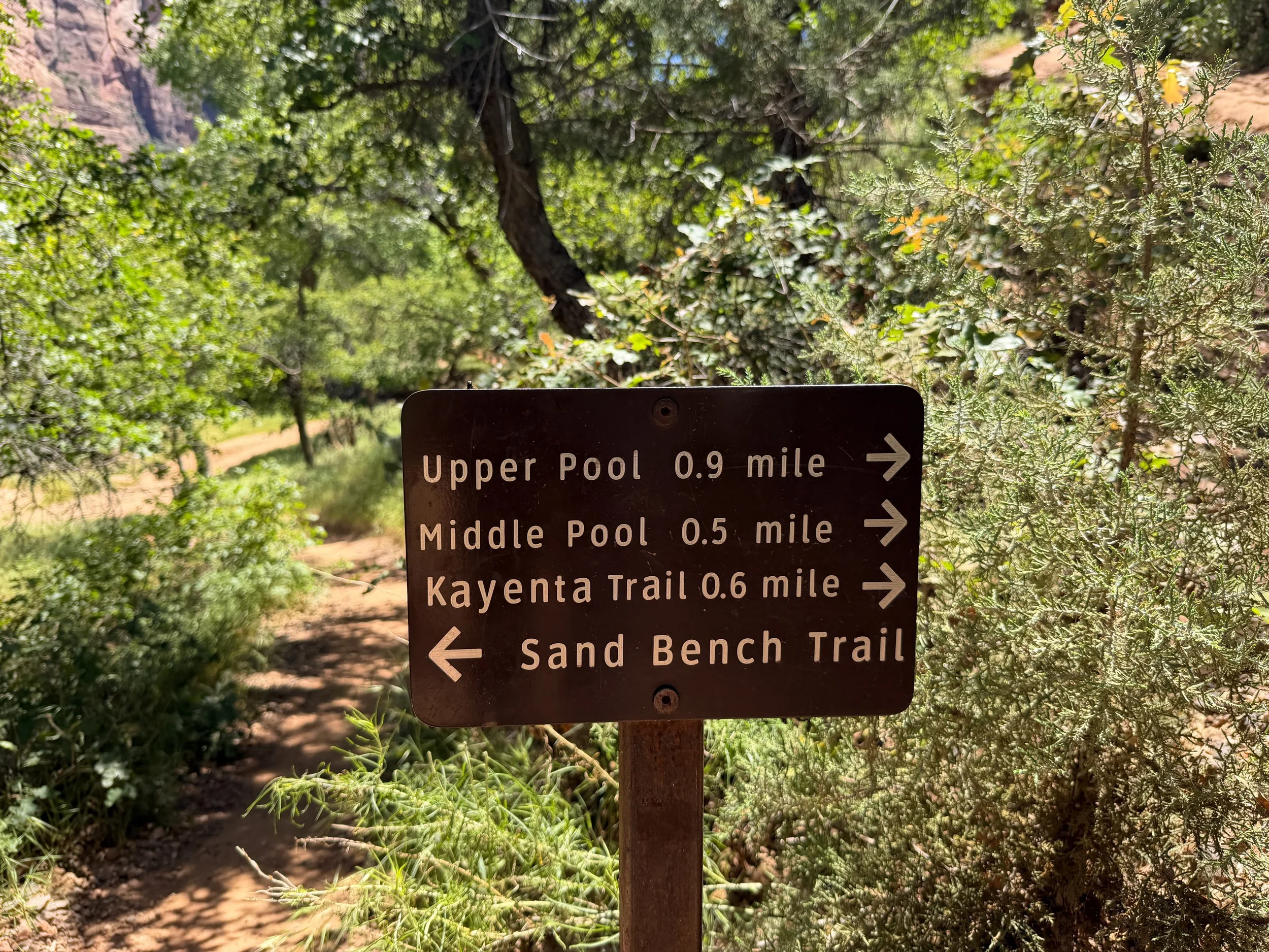 Sand Bench Trail via Emerald Pools Trail Zion National Park Utah