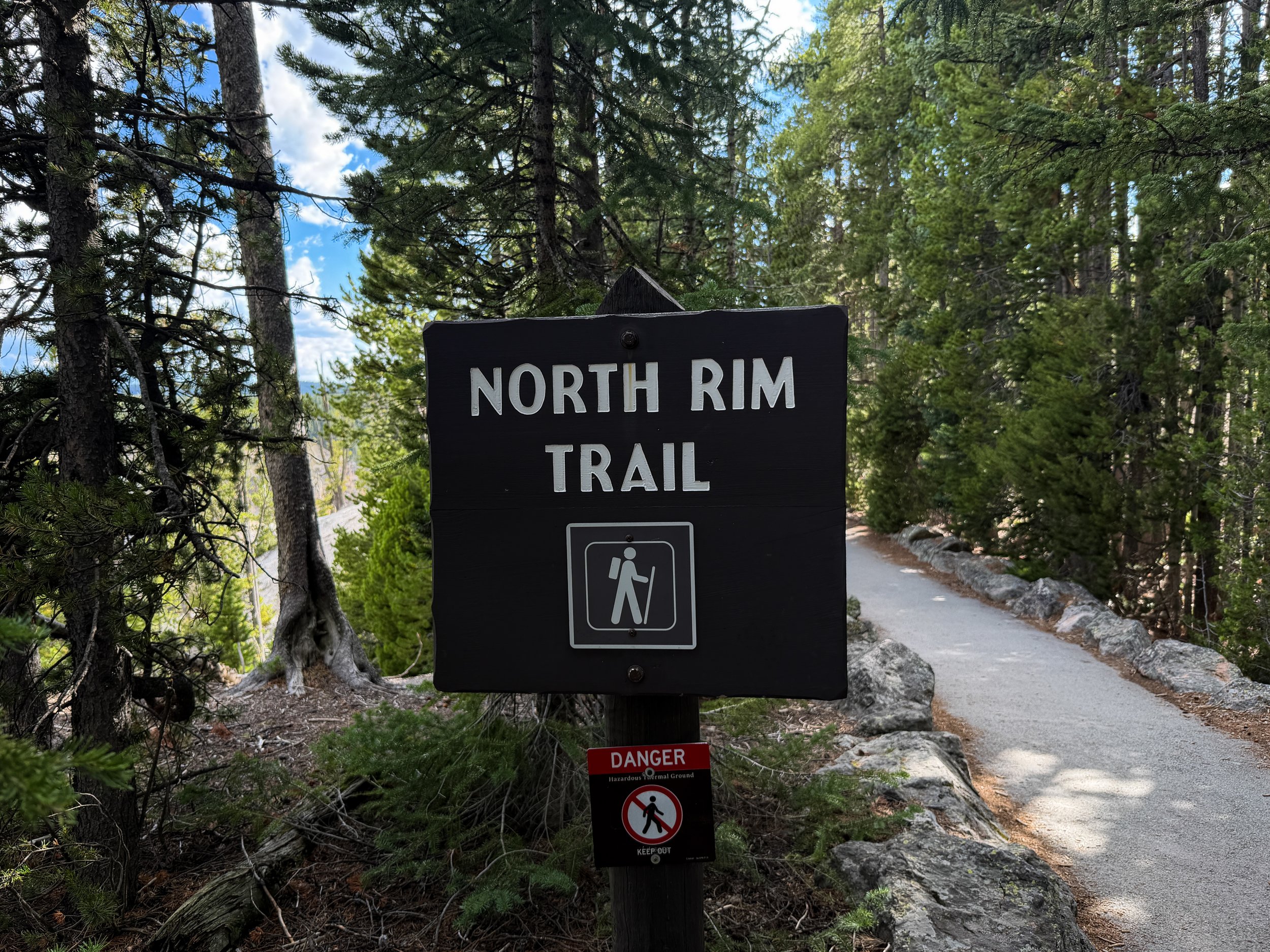 North Rim Hike Yellowstone National Park Wyoming
