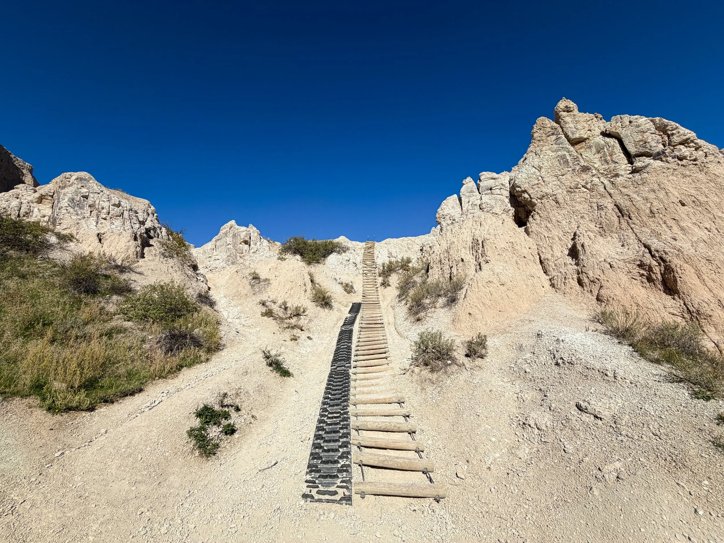 Notch Trail Ladder Badlands National Park South Dakota