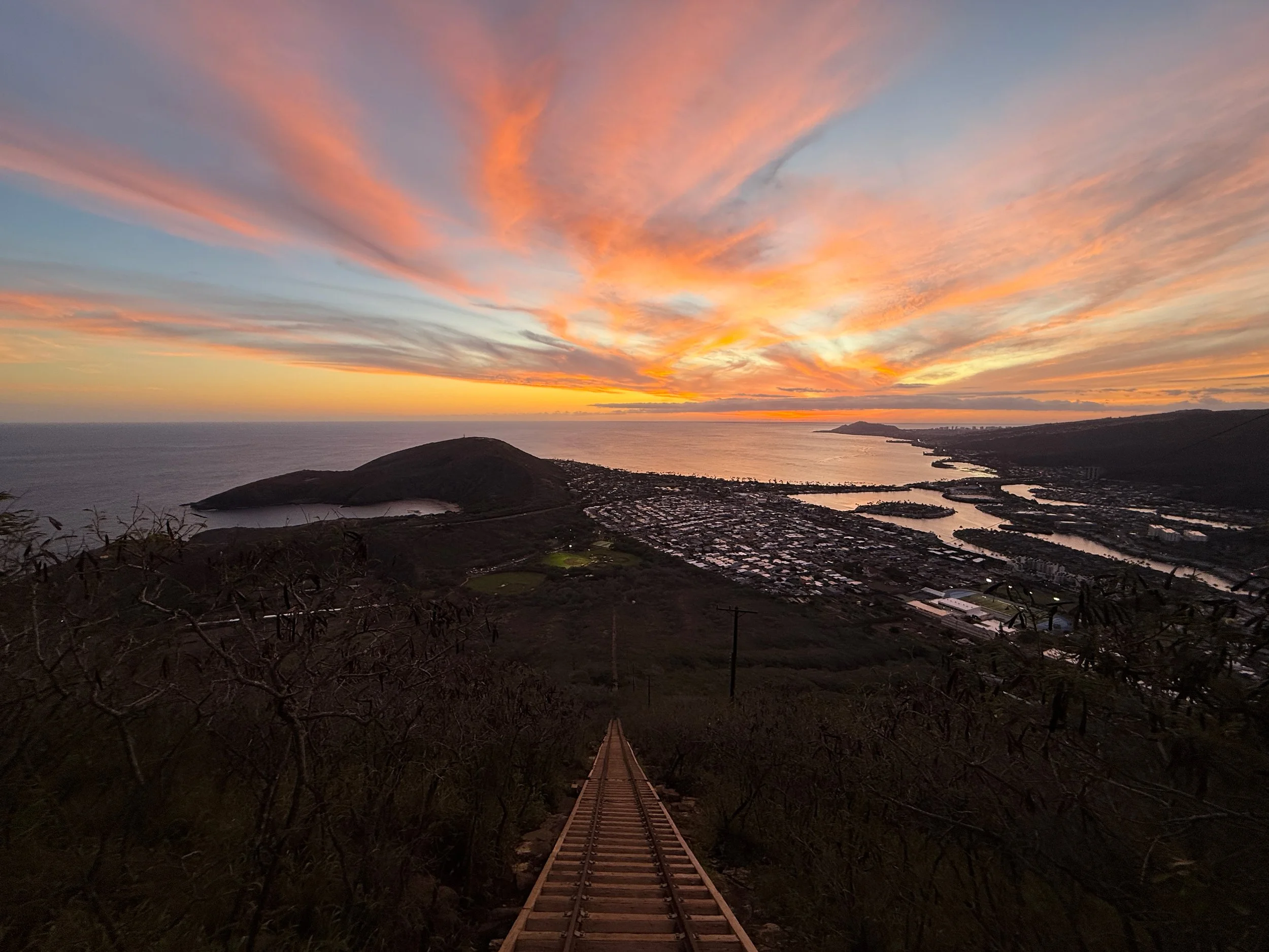 Koko Head Stairs Sunset Oahu Hawaii