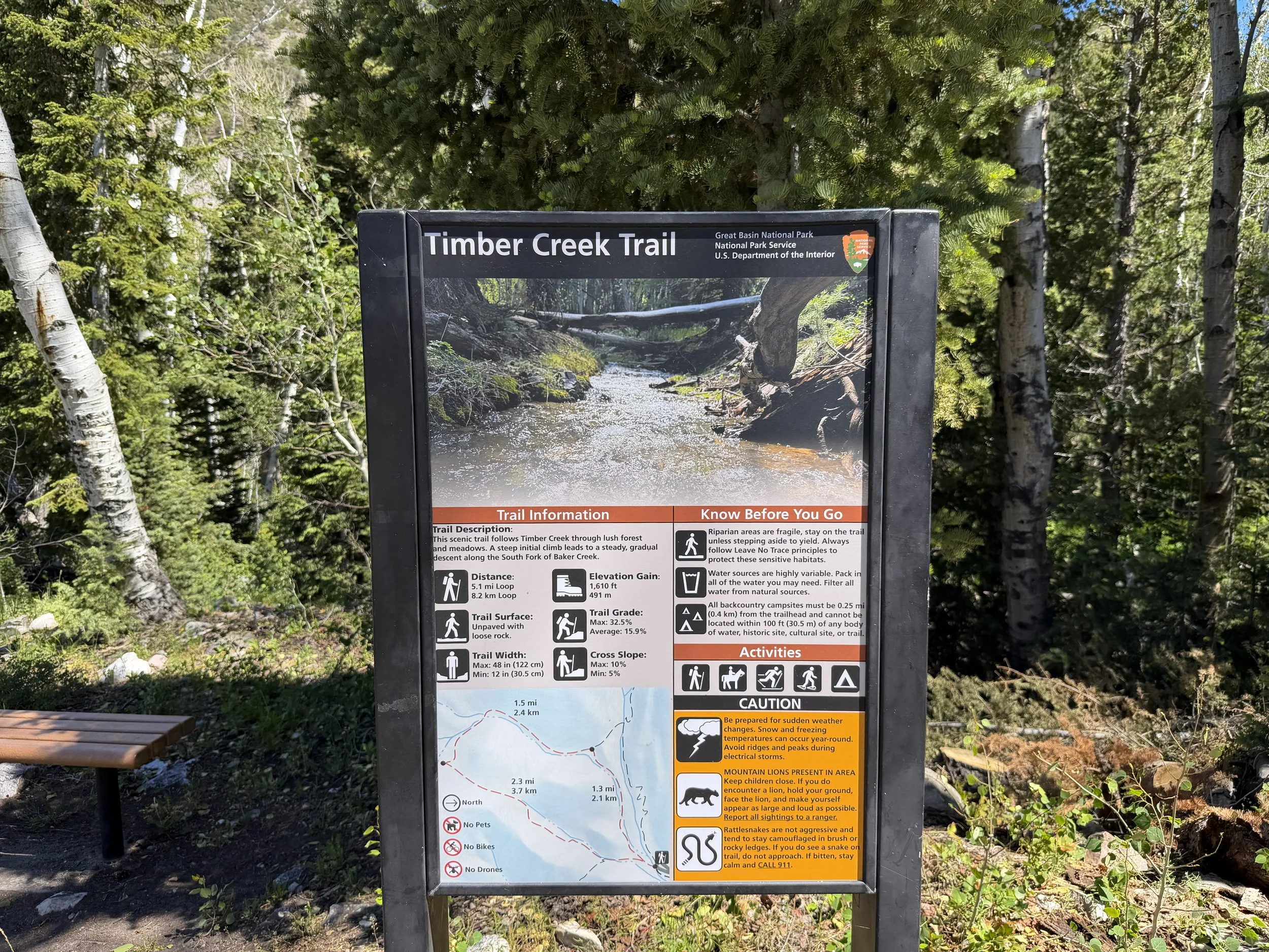 Baker Creek Loop Trailhead Great Basin National Park Nevada