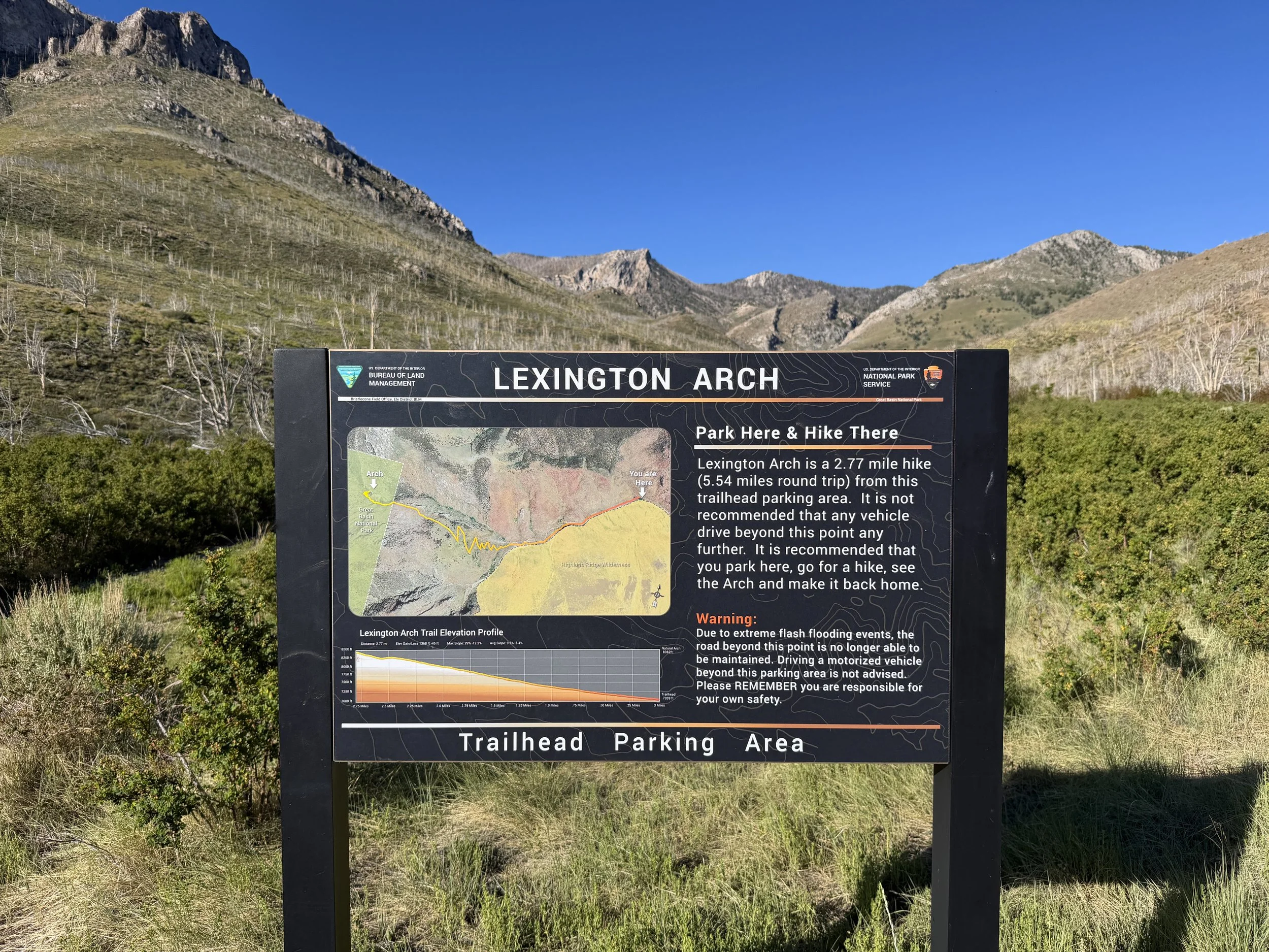 Lexington Arch Trailhead Great Basin National Park Nevada