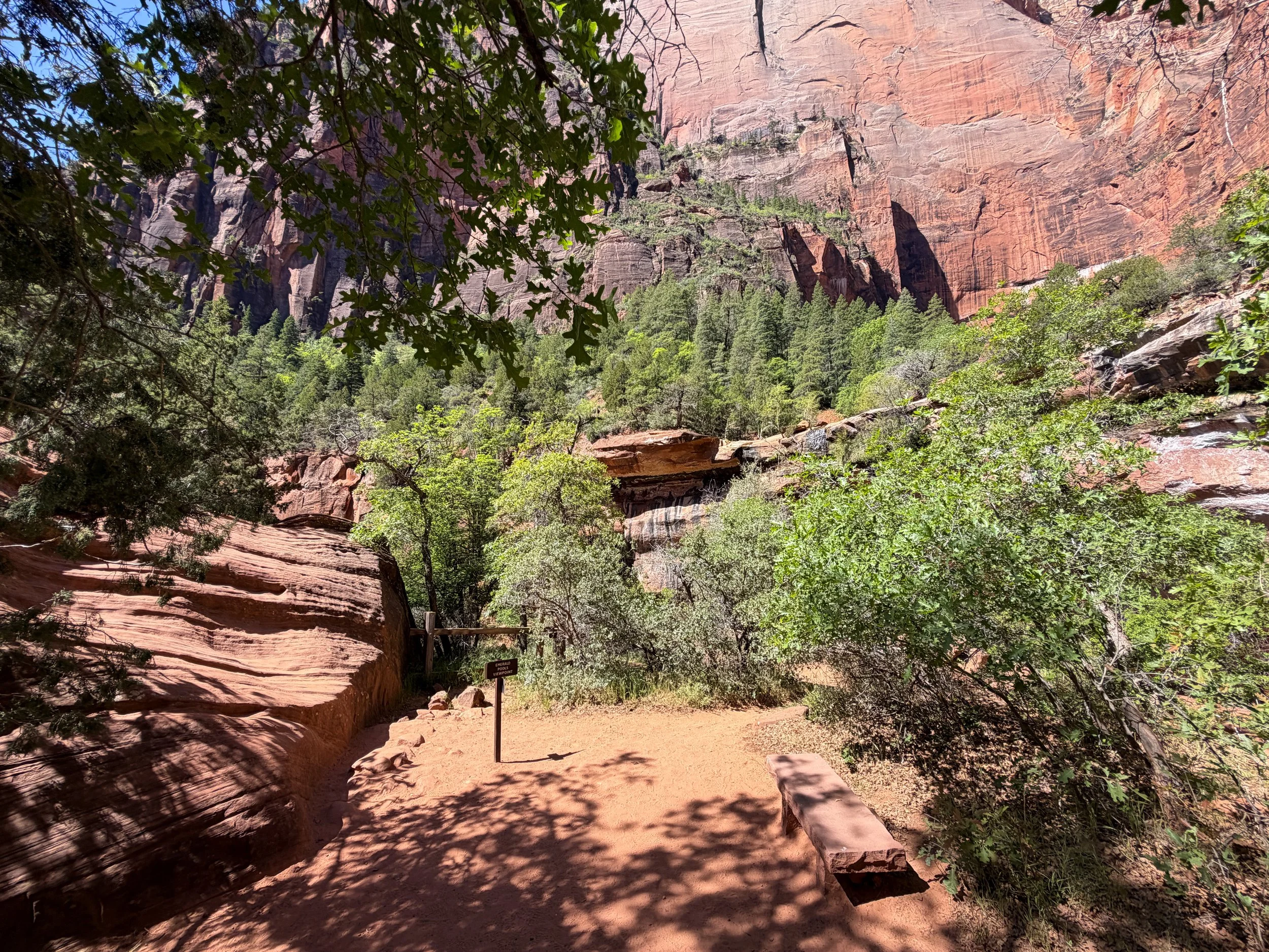 Emerald Pools Viewpoint Zion National Park Utah