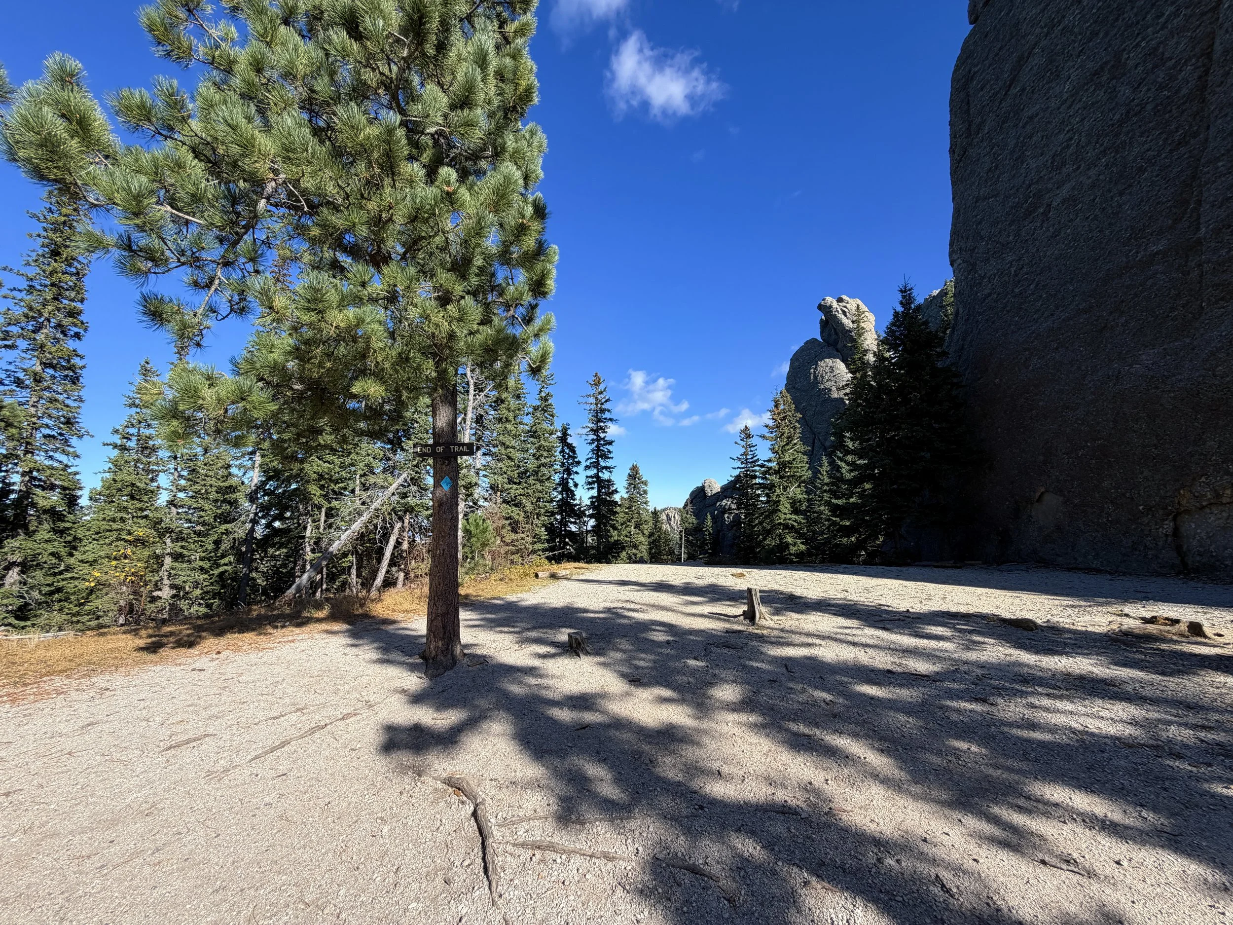 End of Cathedral Spires Trail Custer State Park Black Hills South Dakota