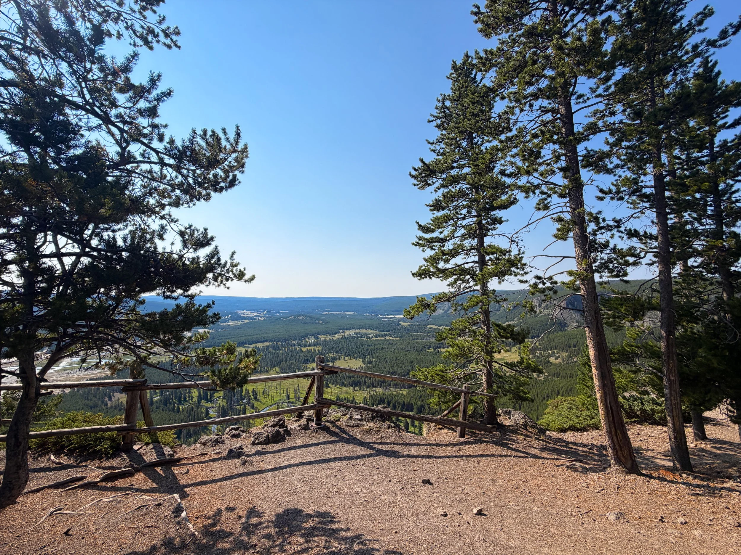 Biscuit Basin Overlook Mystic Falls Trail Yellowstone National Park Wyoming