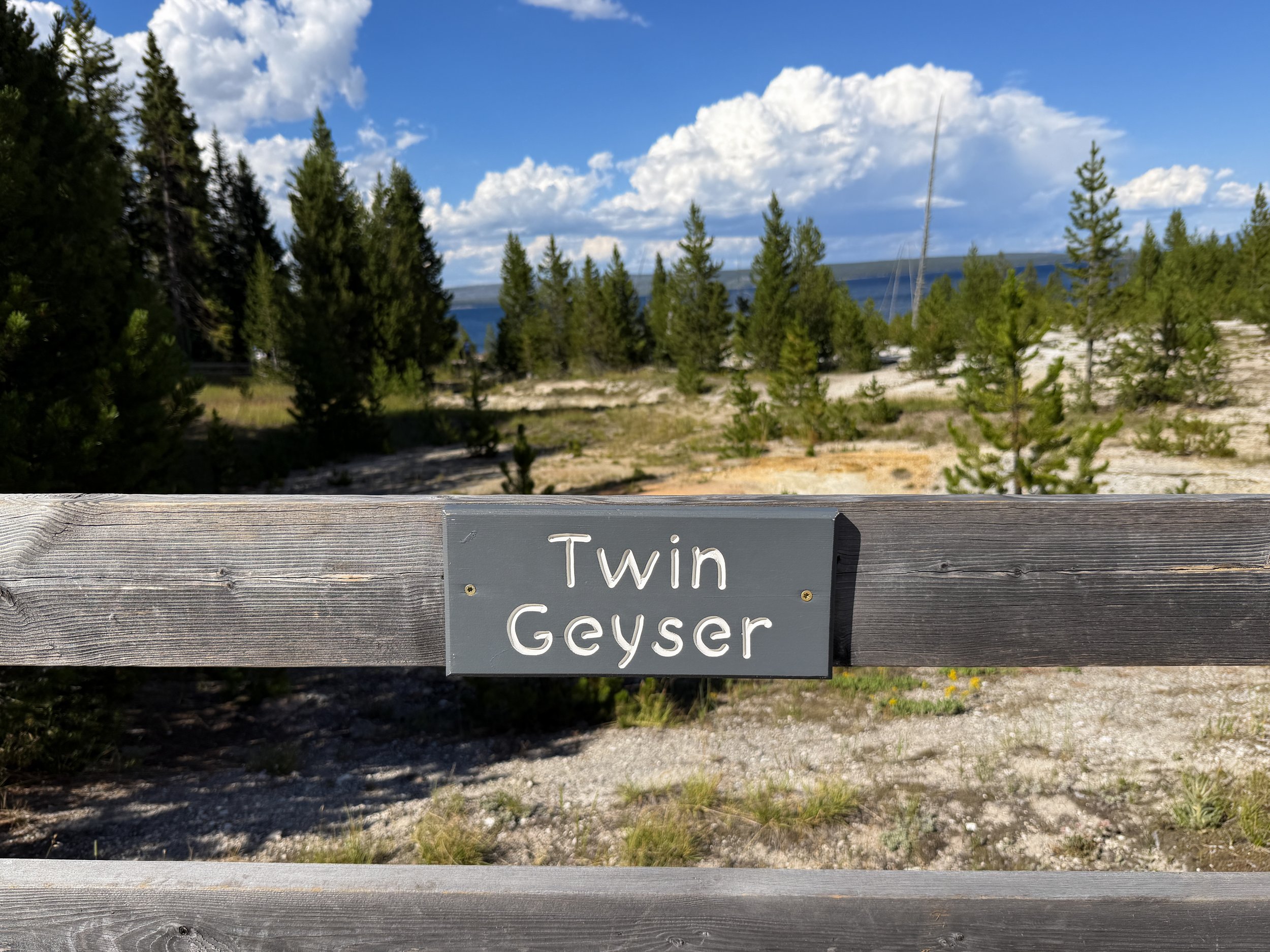 Twin Geyser West Thumb Geyser Basin Trail Yellowstone National Park Wyoming