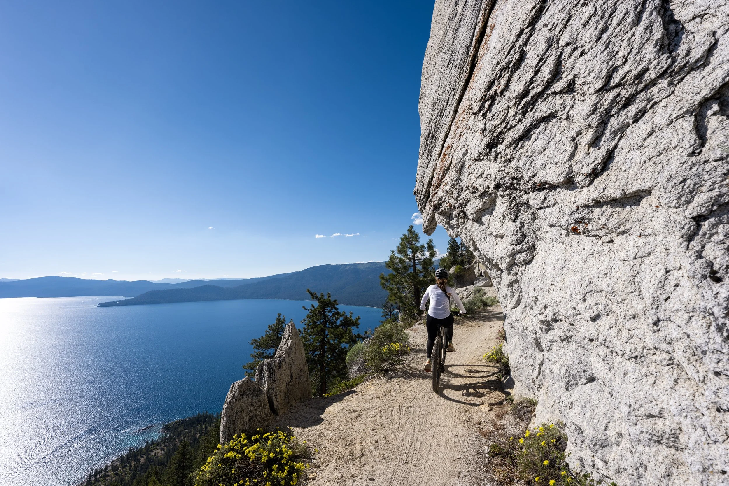 Flume Trail Biking Lake Tahoe Nevada