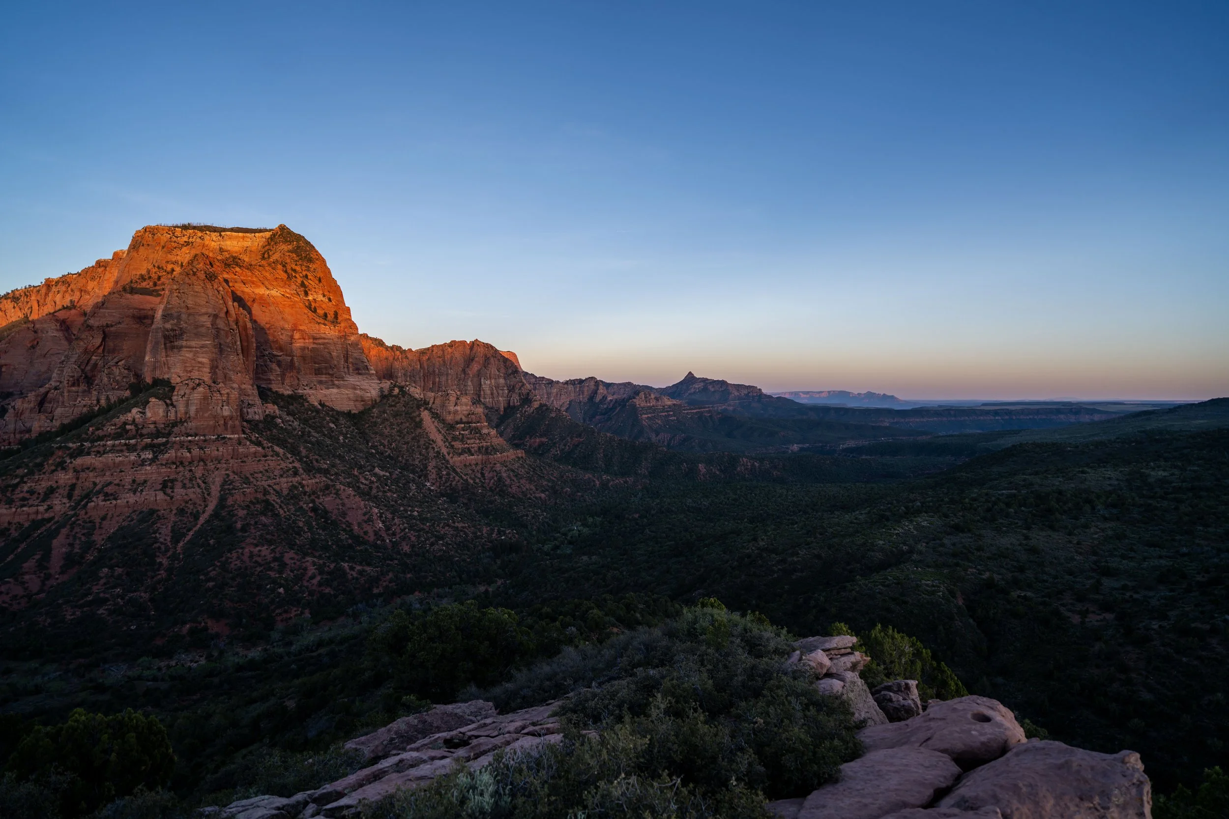 Timber Creek Overlook Sunset Zion National Park Utah