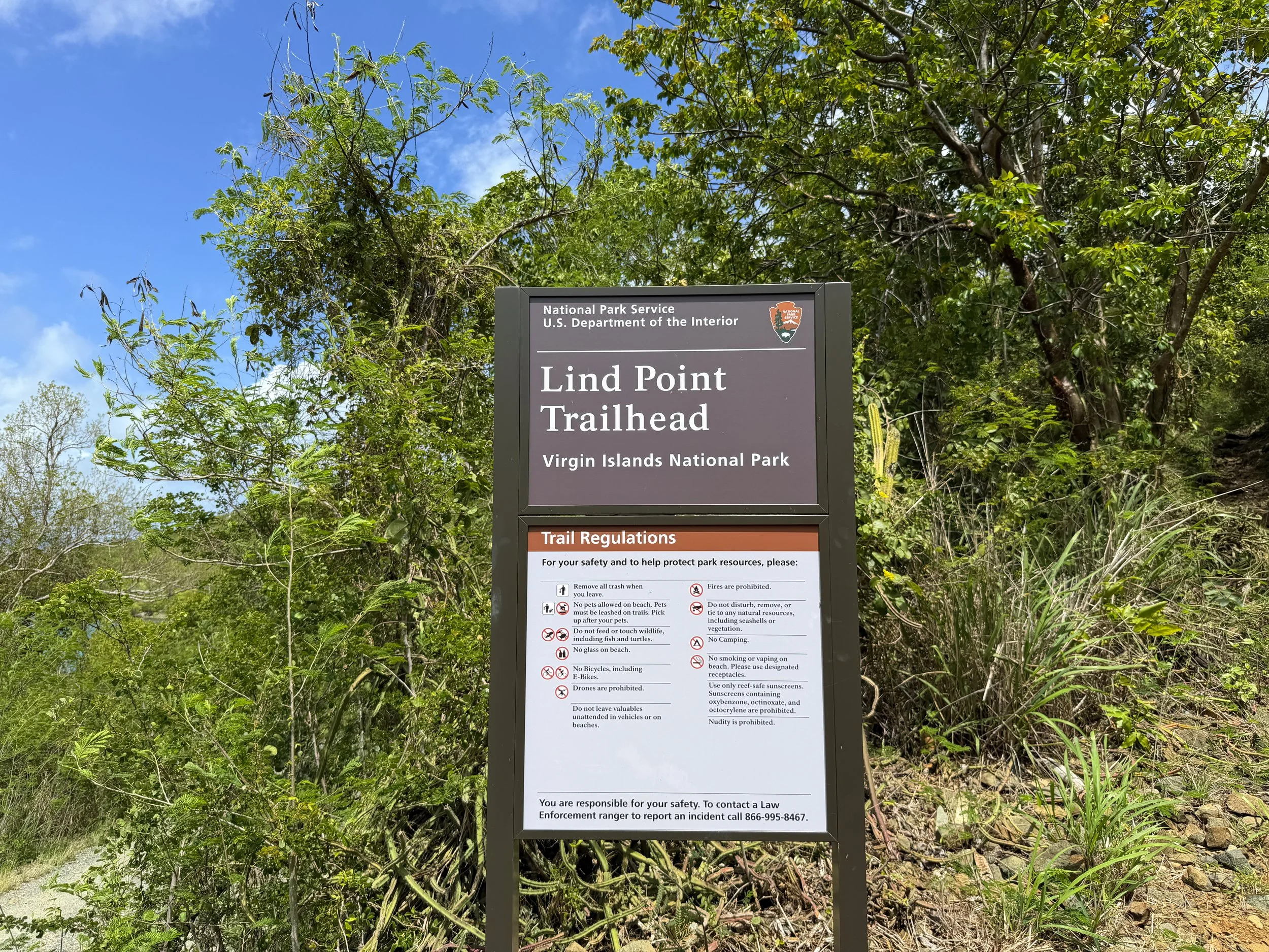 Lind Point Trailhead Virgin Islands National Park