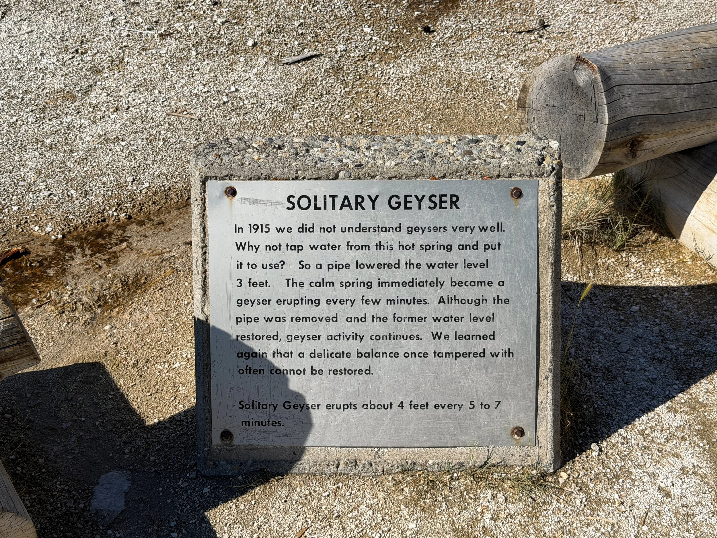 Solitary Geyser Observation Point Trail Yellowstone National Park Wyoming