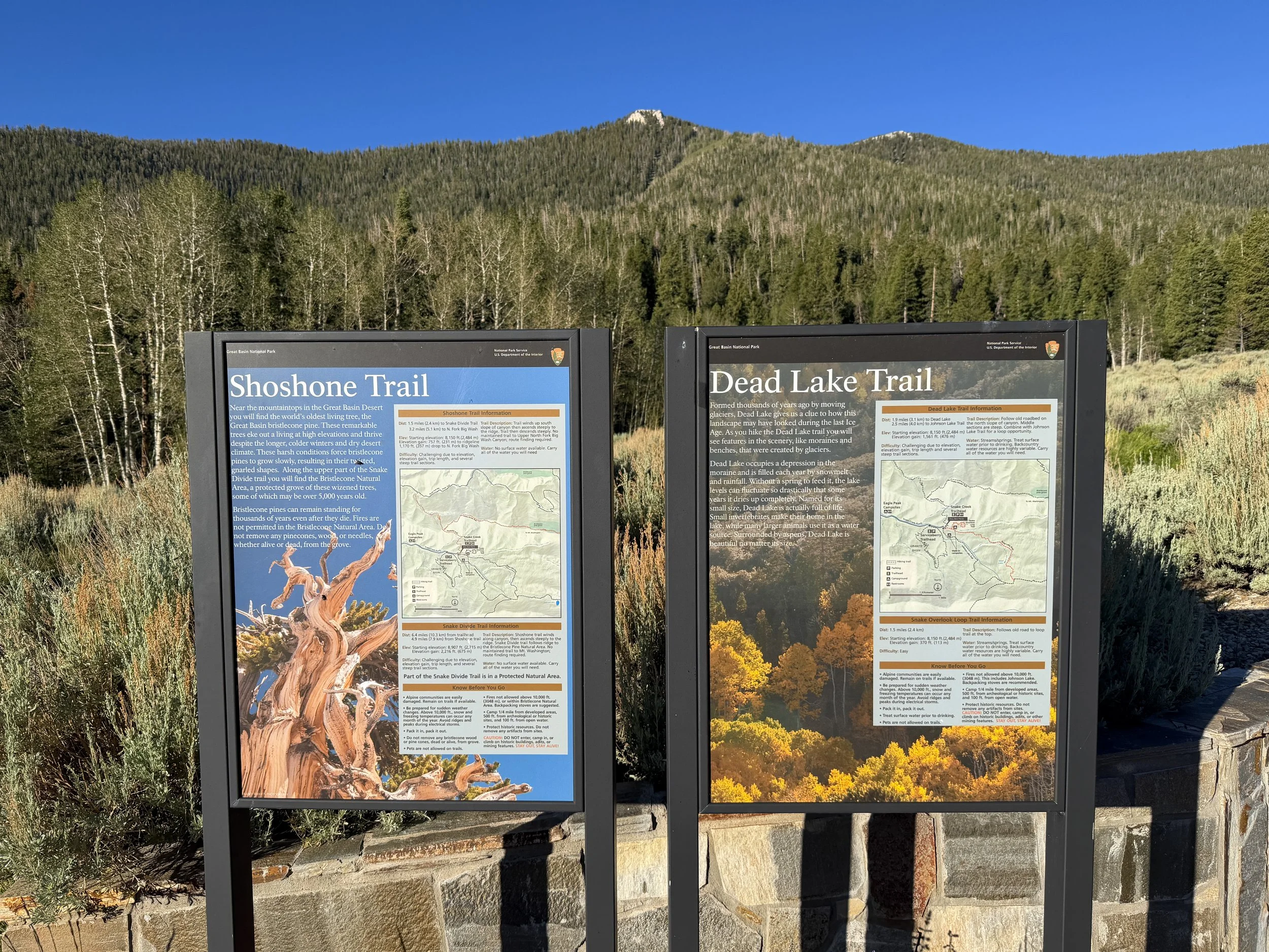 Snake Divide Trailhead Great Basin National Park Nevada