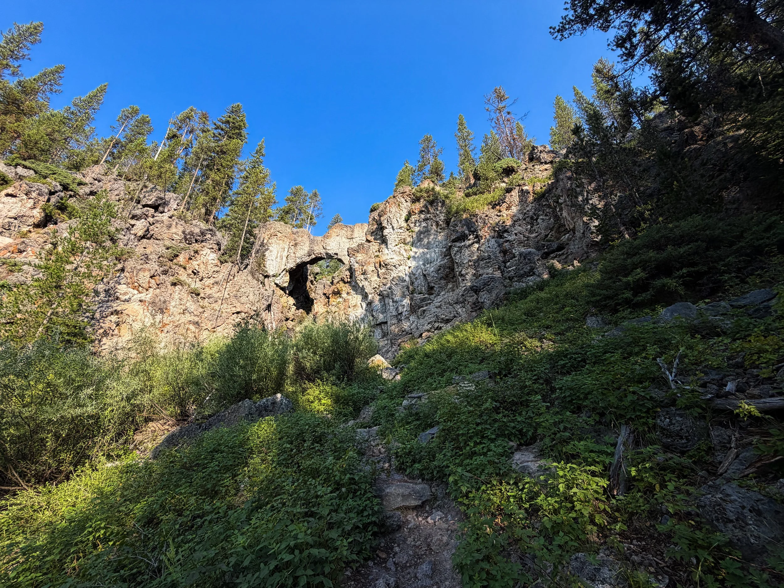 Natural Bridge Trail Yellowstone National Park Wyoming
