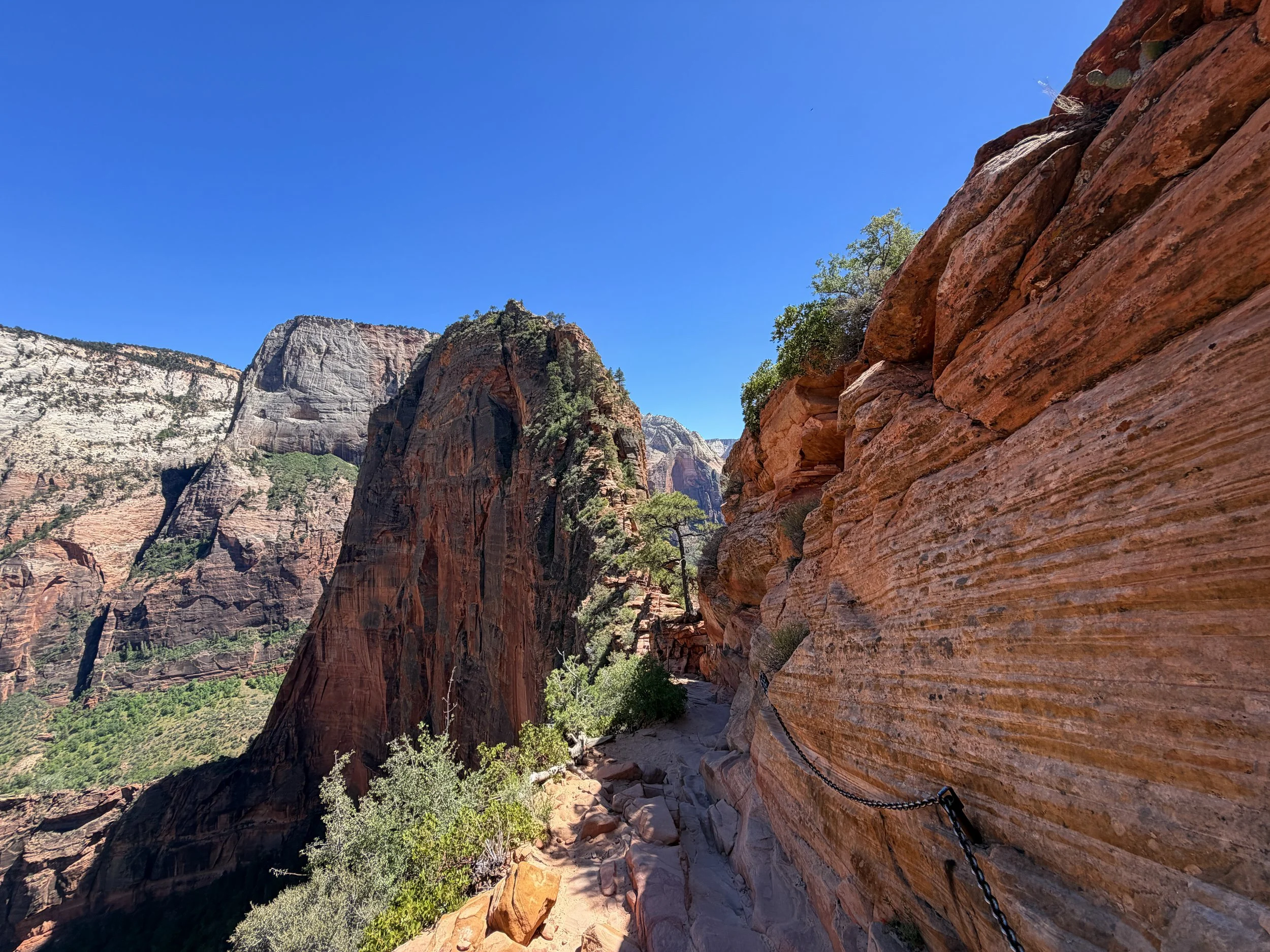 Angels Landing Trail Chains Zion National Park Utah