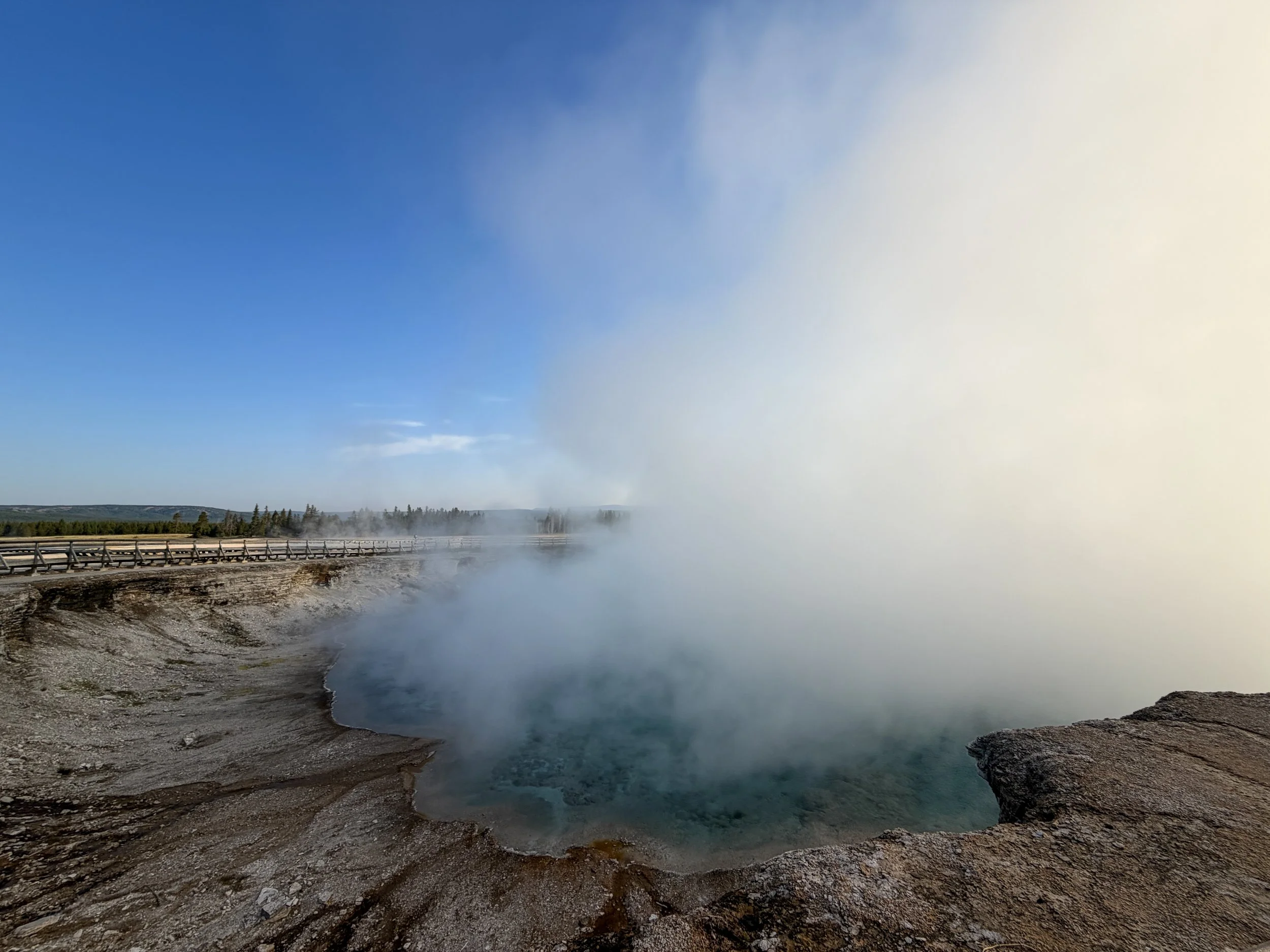 Excelsior Geyser Crater Midway Geyser Basin Trail Yellowstone National Park Wyoming