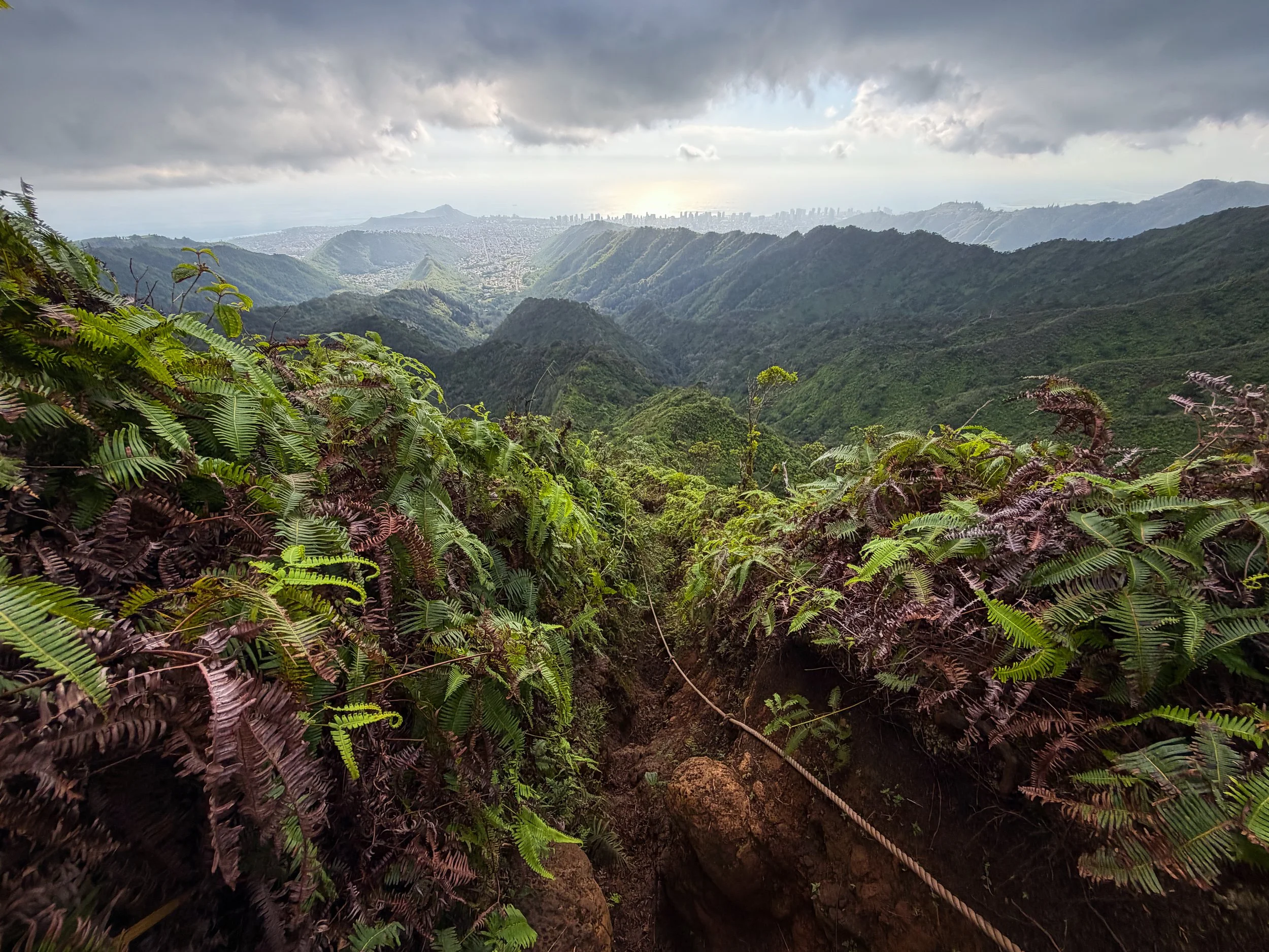Kaau Crater Loop Trail Ropes Oahu Hawaii