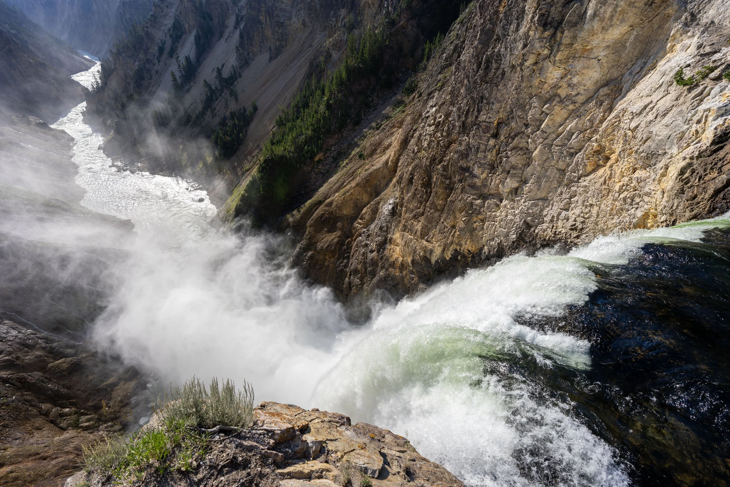 Brink of the Lower Falls Yellowstone National Park Wyoming