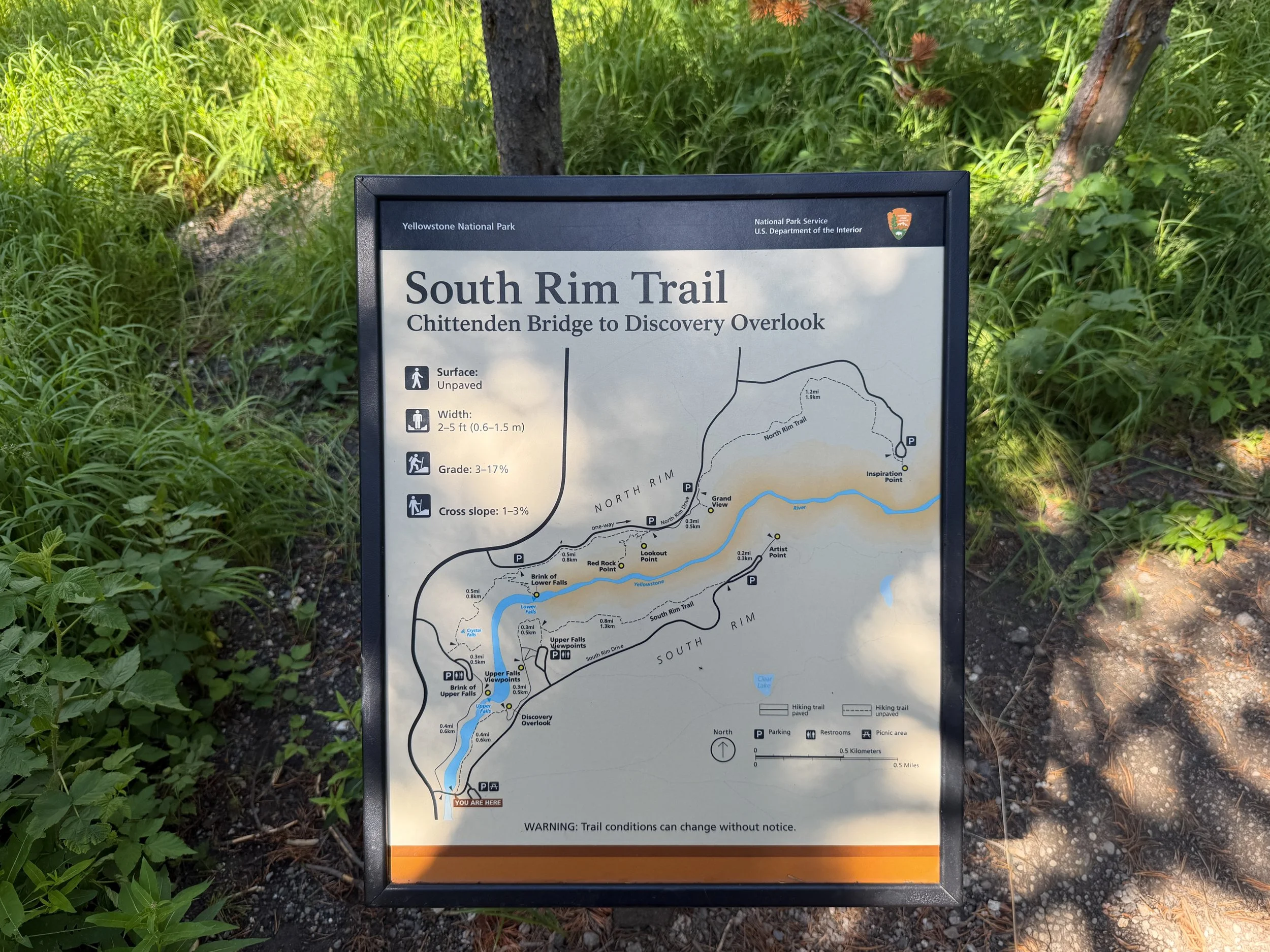 South Rim Trailhead Yellowstone National Park Wyoming