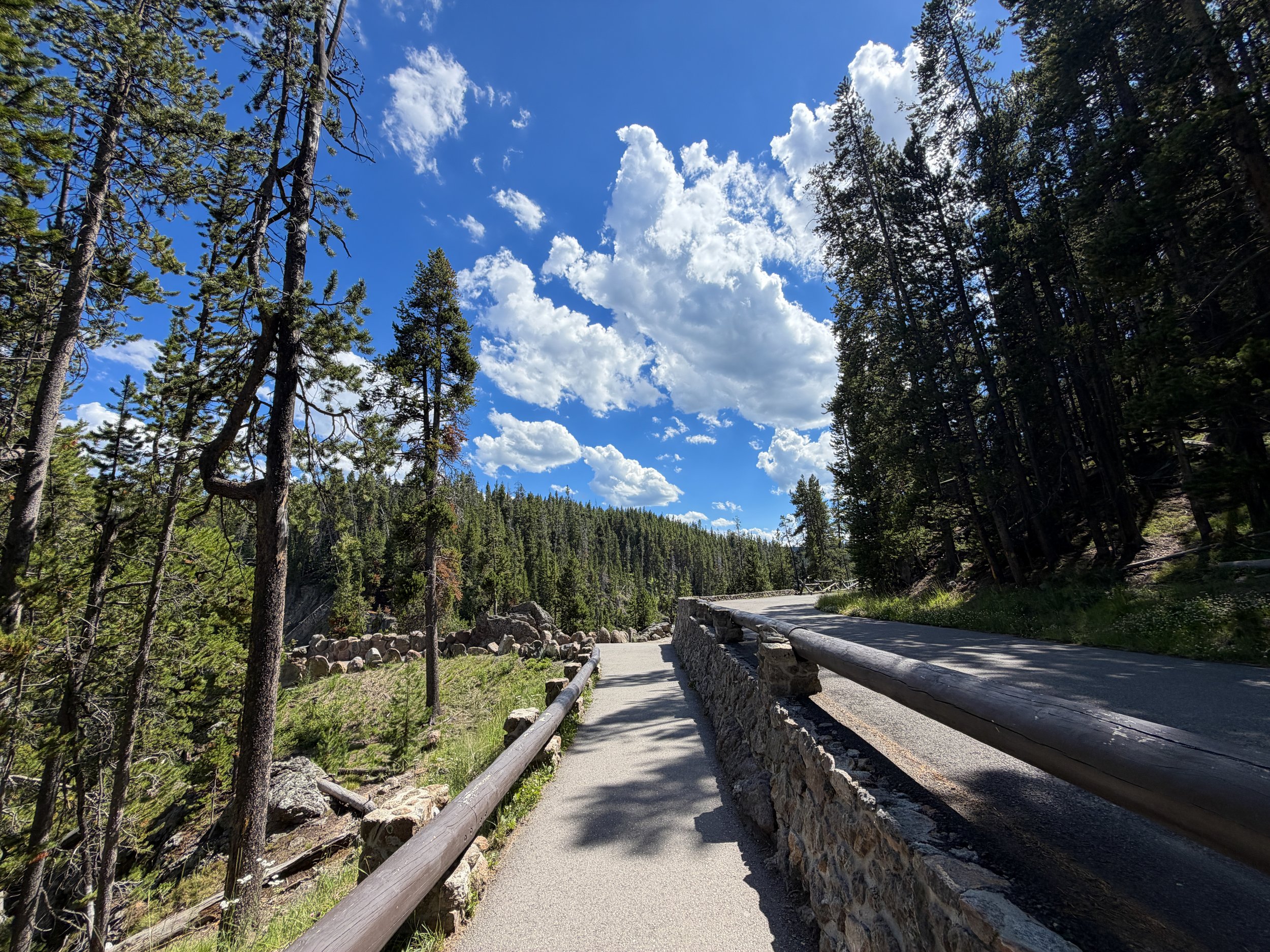 Brink of the Upper Falls Trail Yellowstone National Park Wyoming