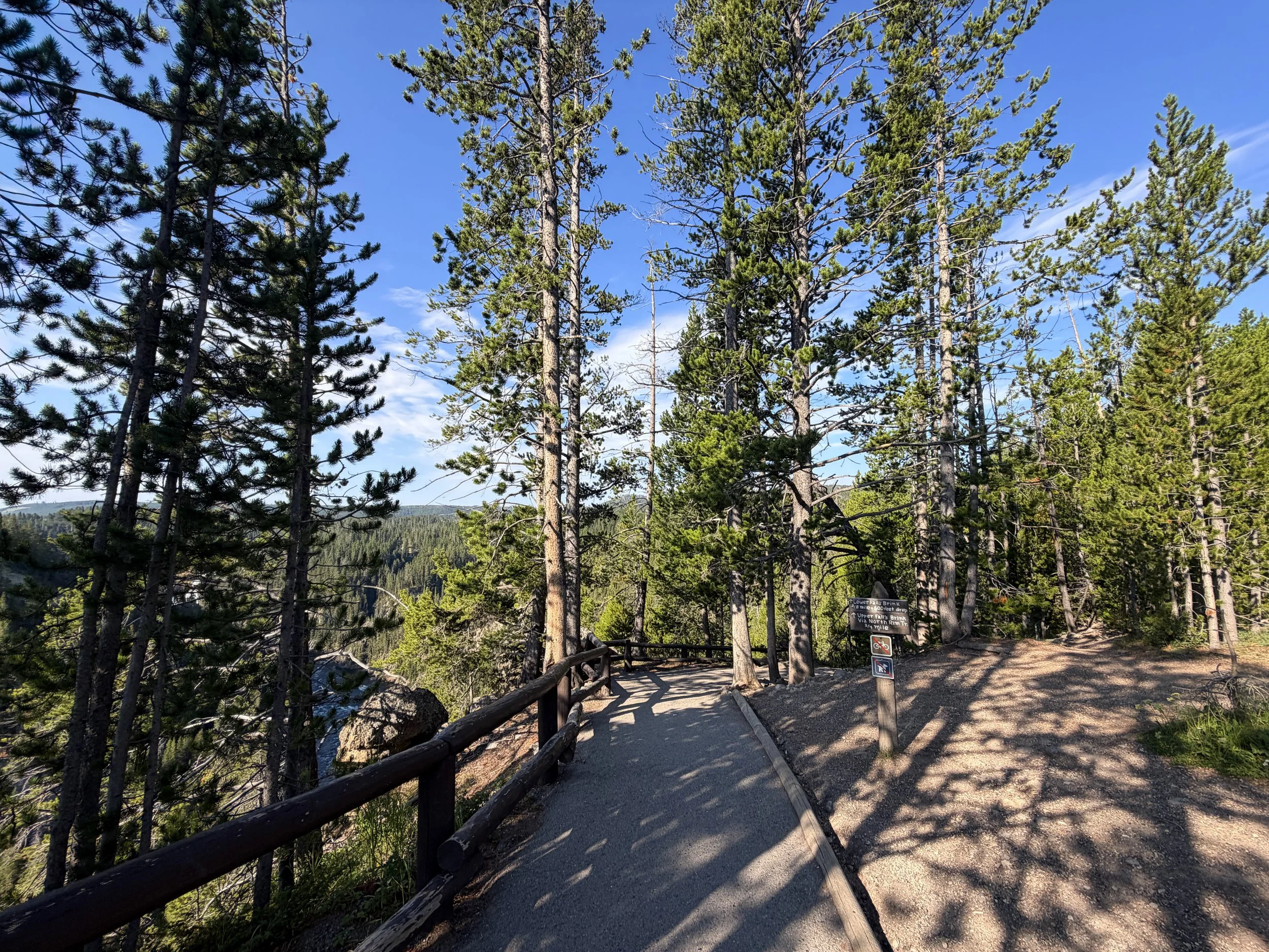 Brink of the Lower Falls Trail Yellowstone National Park Wyoming