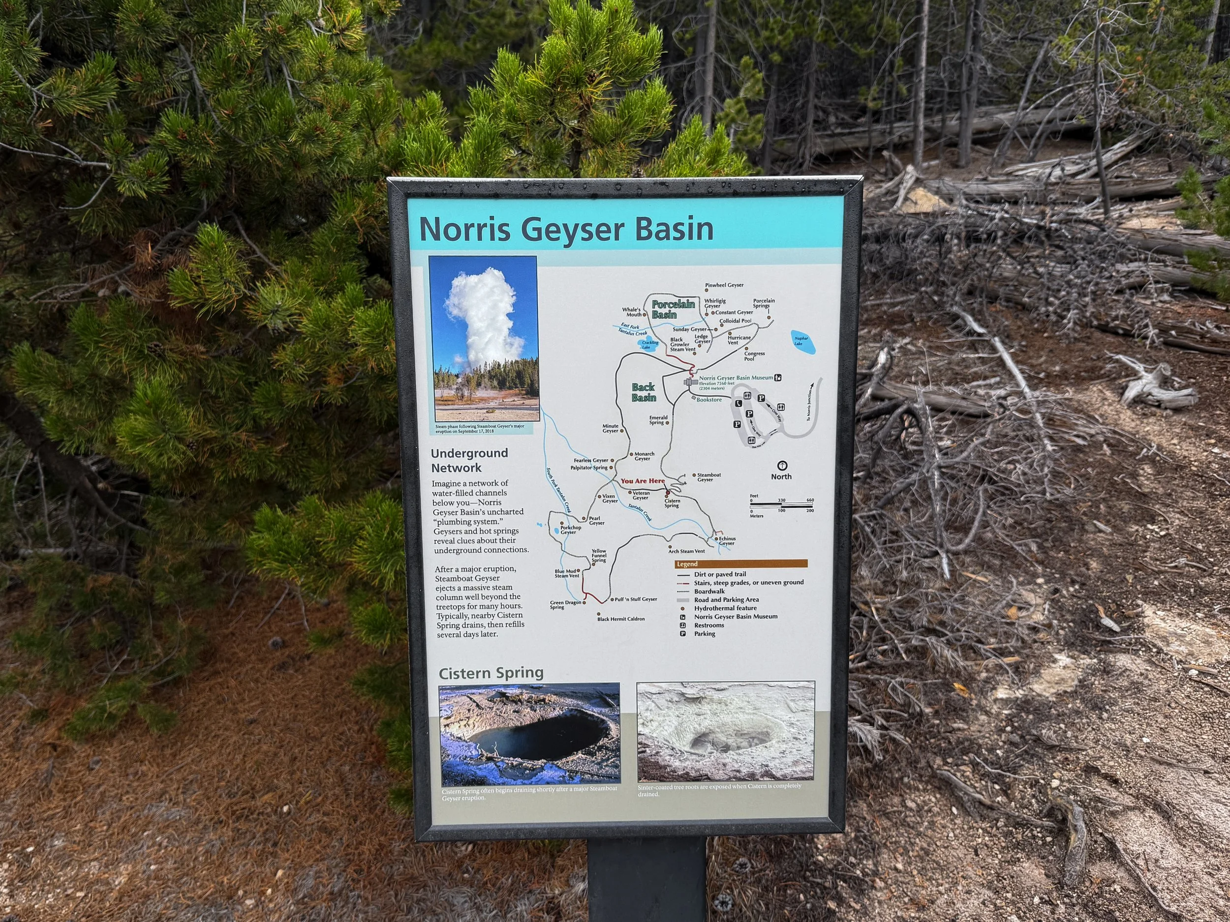 Back Basin Shortcut Trail Norris Geyser Basin Yellowstone National Park Wyoming