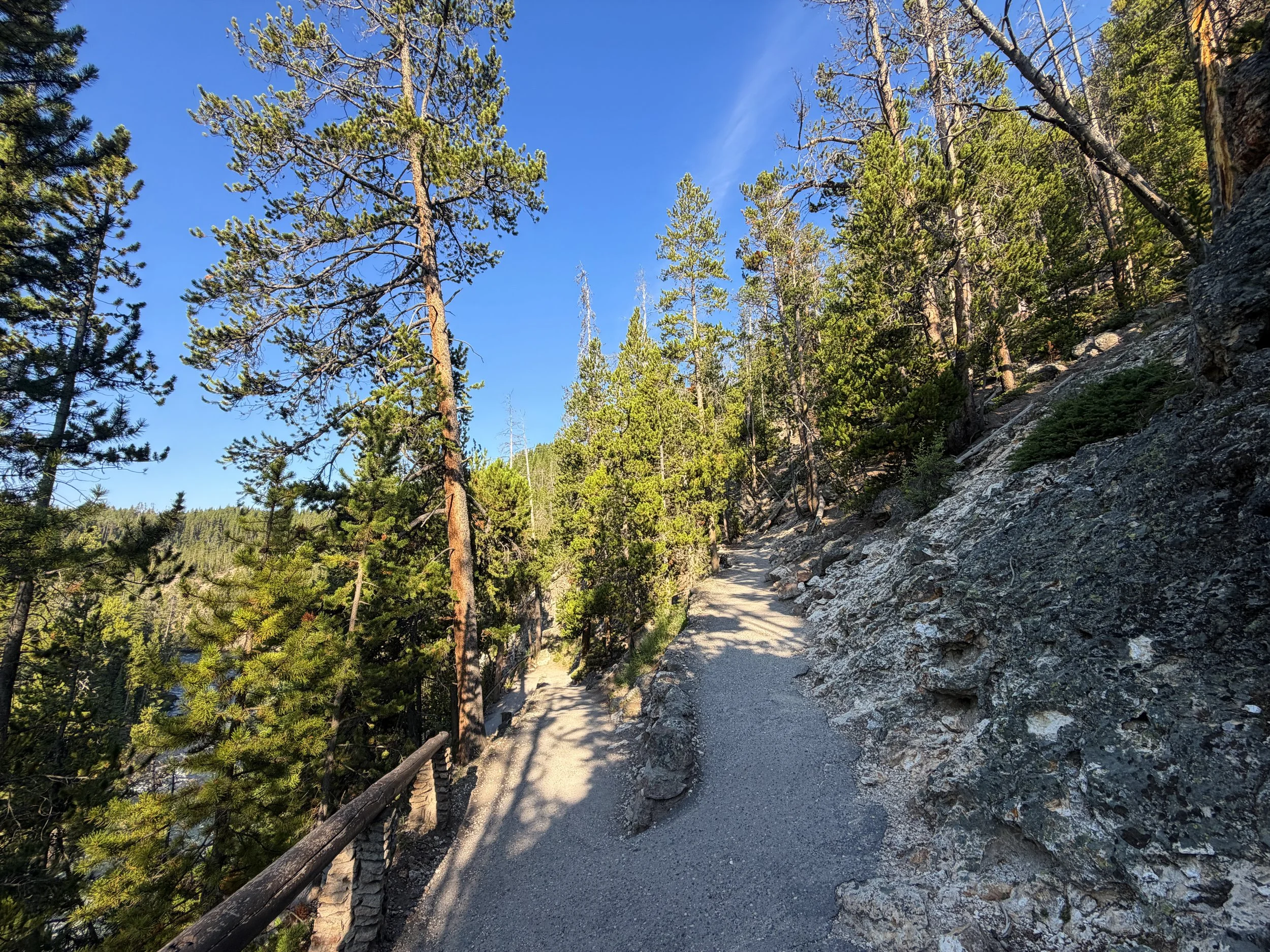 Brink of the Lower Falls Hike Yellowstone National Park Wyoming