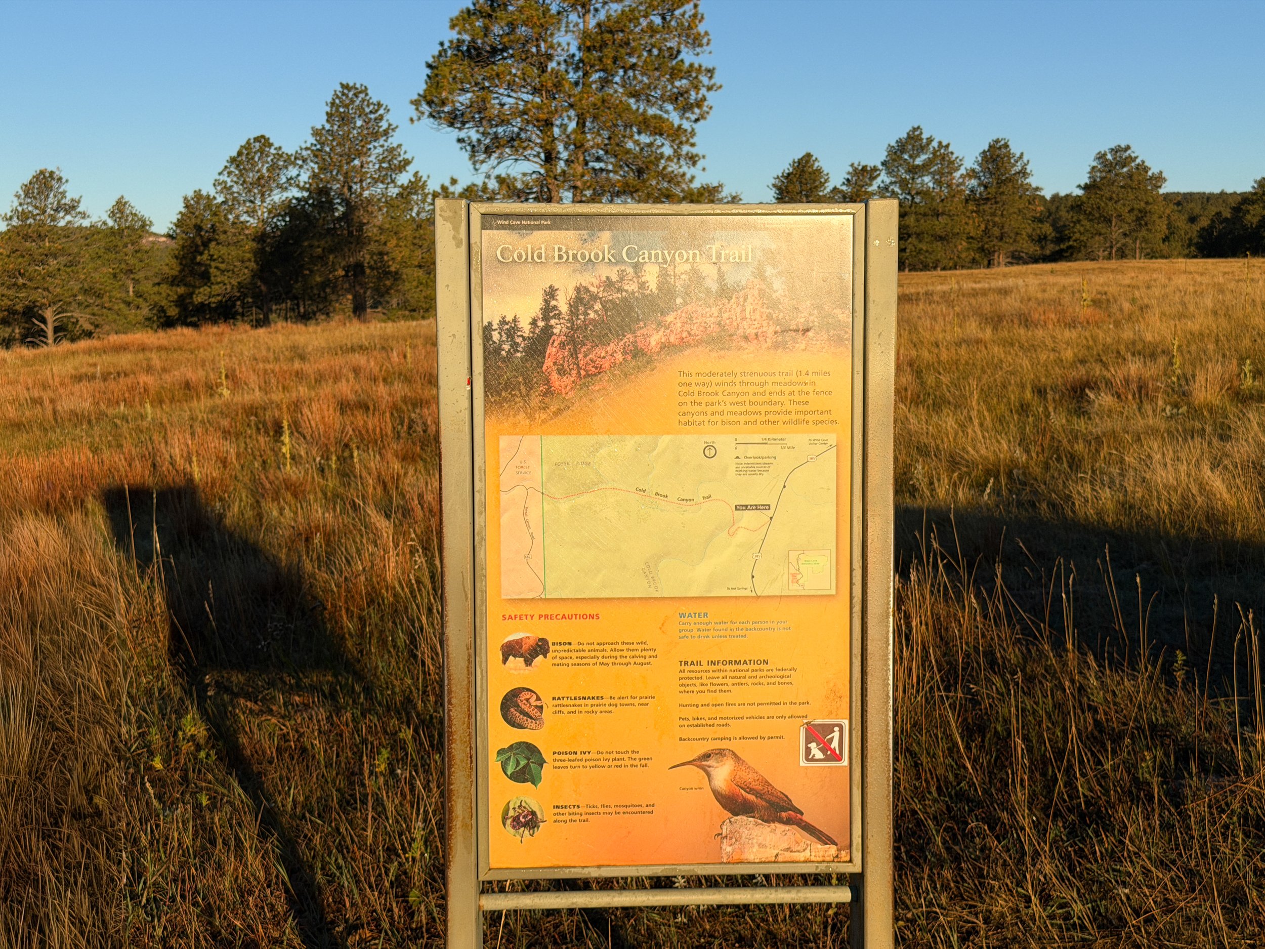 Cold Brook Canyon Trailhead Wind Cave National Park South Dakota