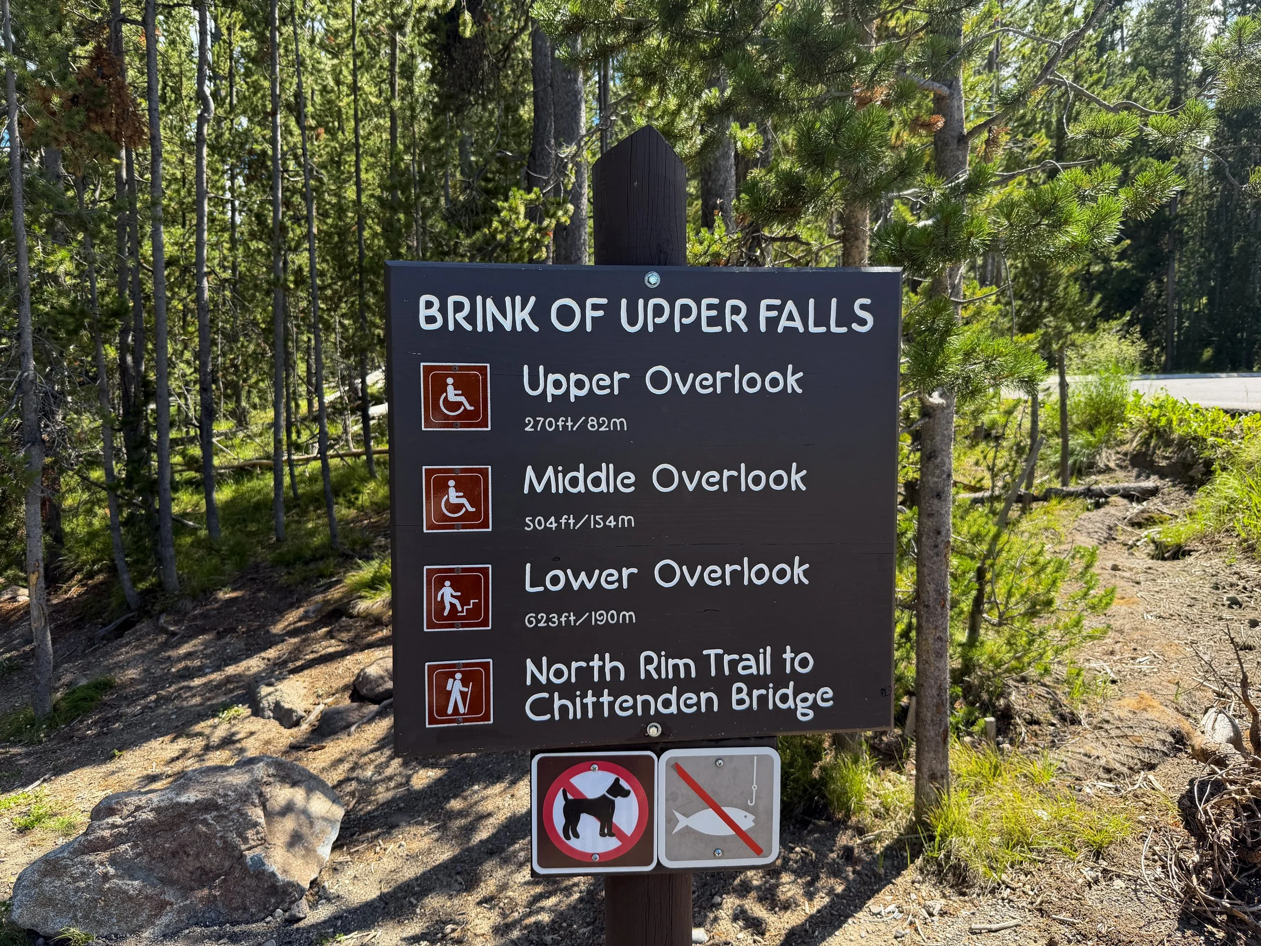 Brink of the Upper Falls Trail Yellowstone National Park Wyoming